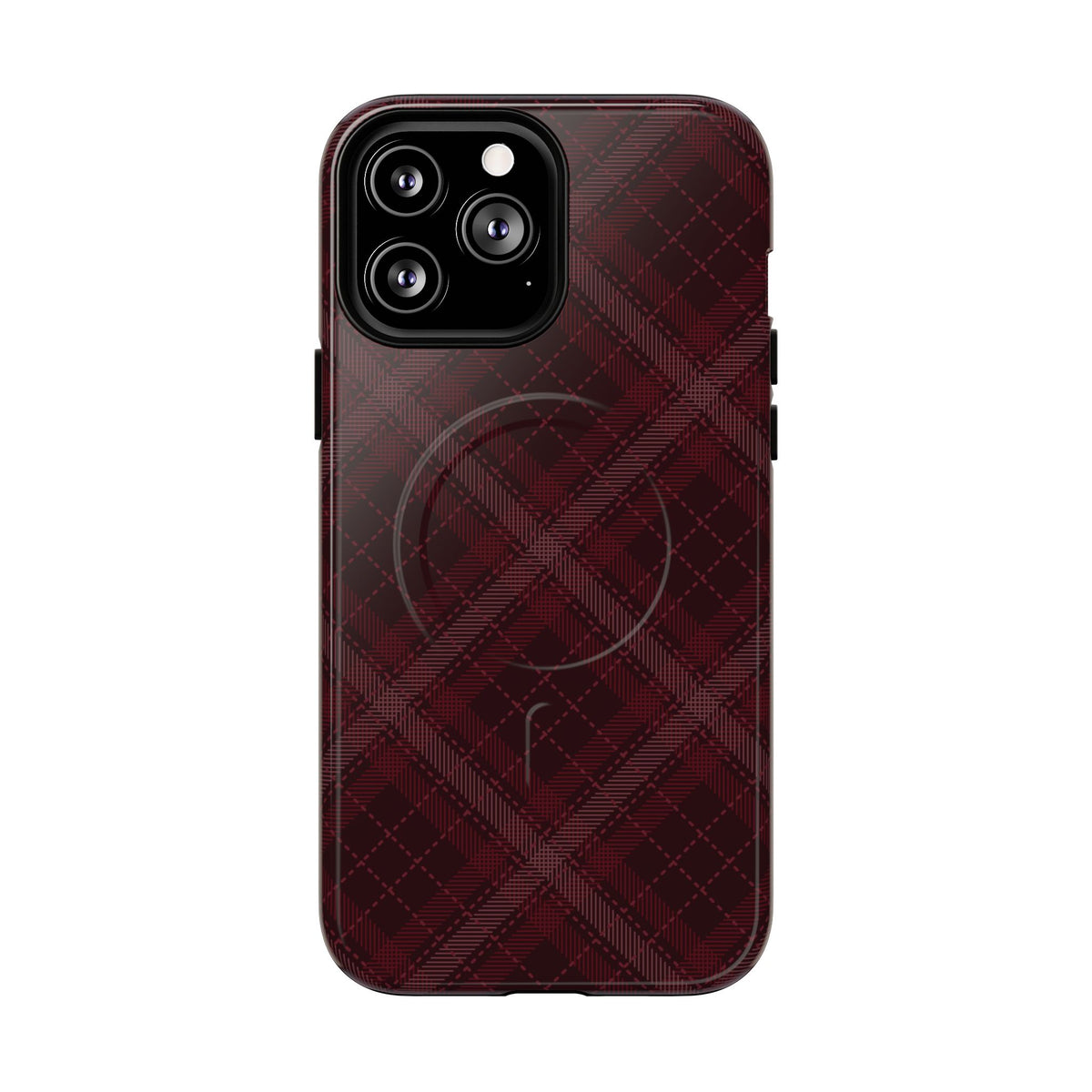 Trendsetter | Burgundy Plaid MagSafe Case