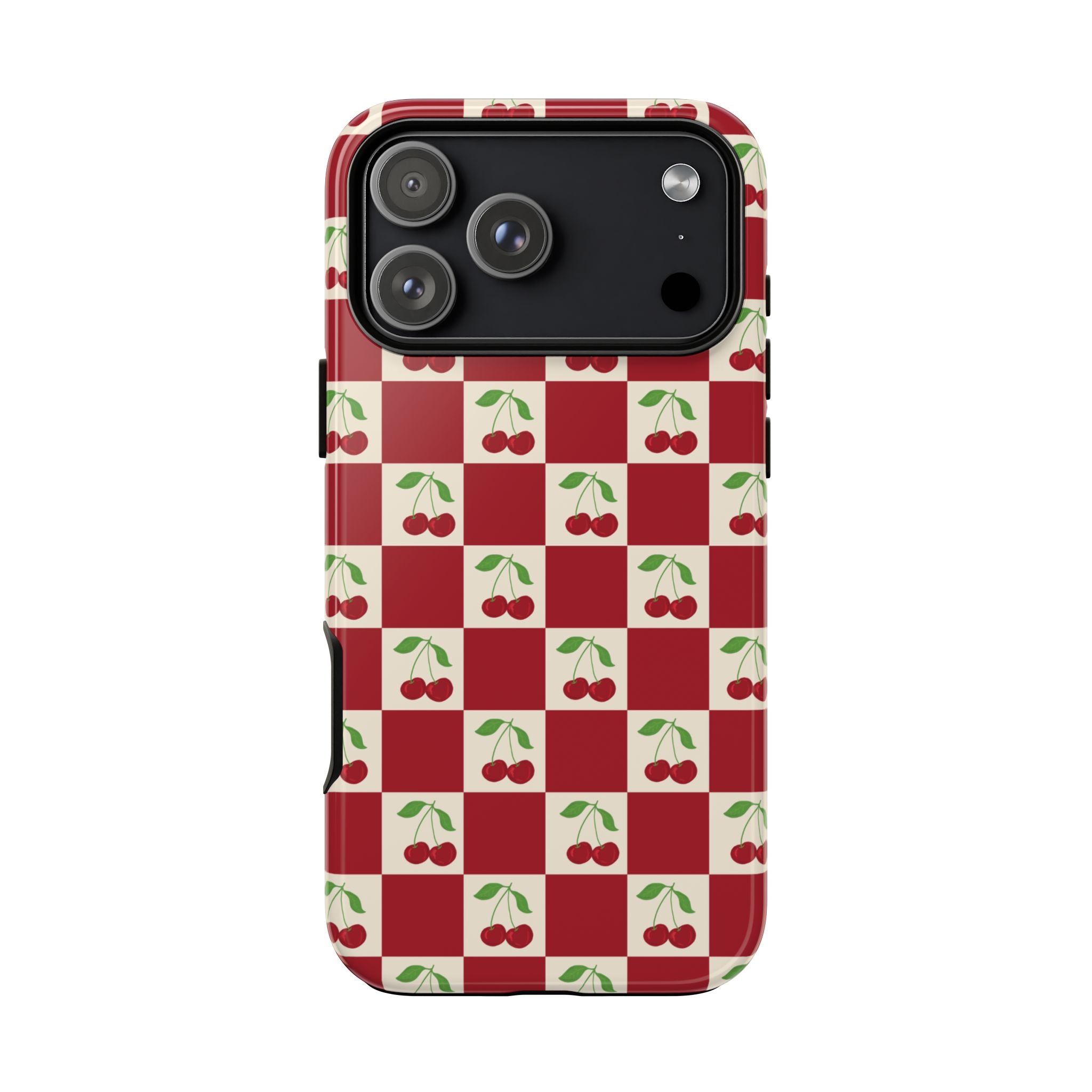 Cherry Check Phone Case