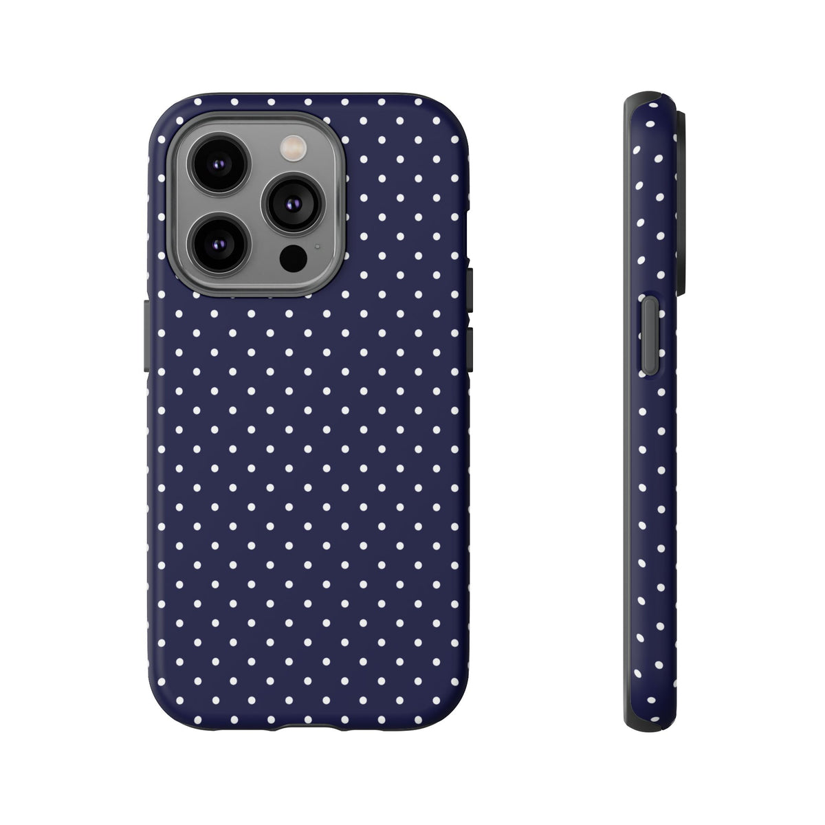 Dotty Chic | Navy Polka Dot iPhone Case