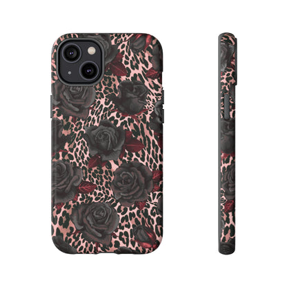 Midnight Rose | Pink Leopard Floral Case