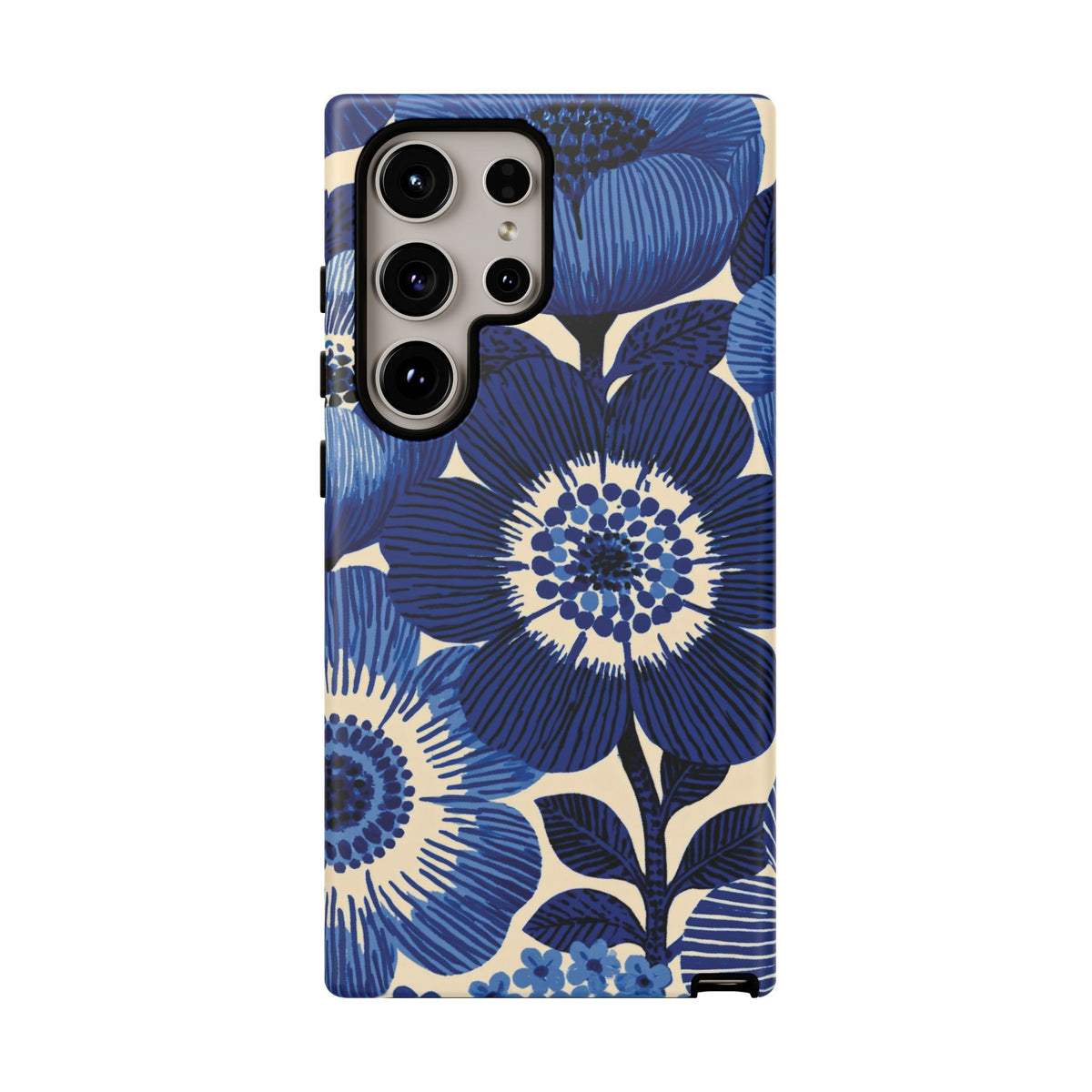 Bloom Bliss | Bold Blue Floral Galaxy Case
