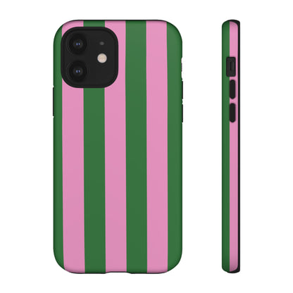 Retro Stripe | Pink & Green Y2K Case