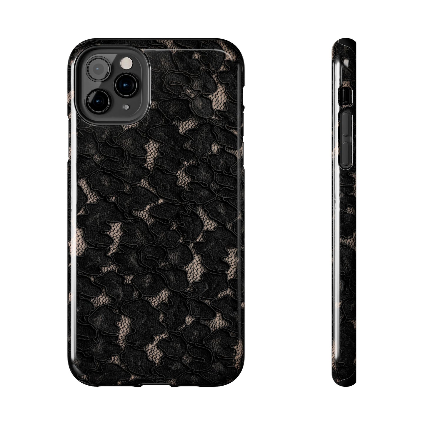 Funda para iPhone de encaje negro | Medianoche