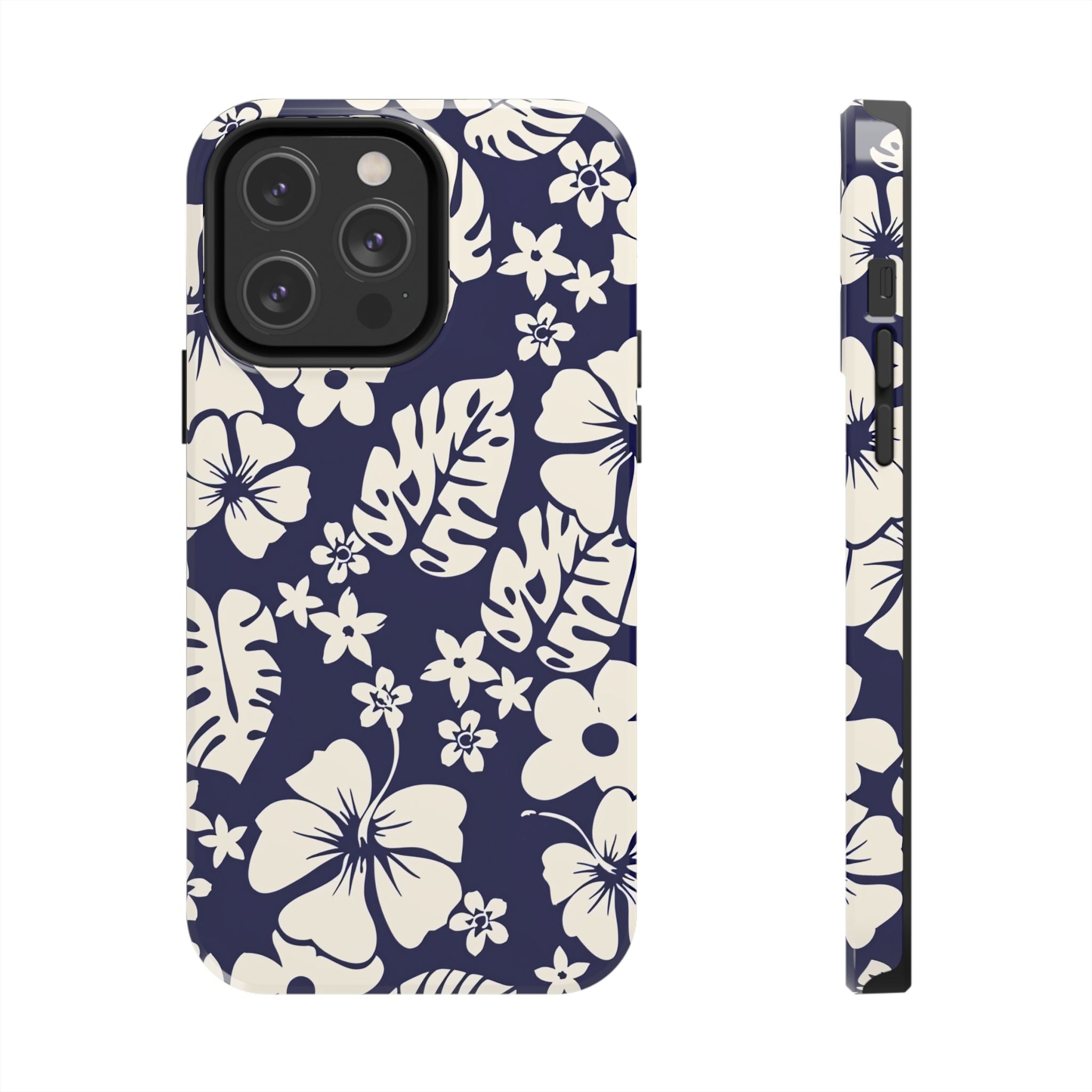 Tiki Beach Blue Floral iPhone Case