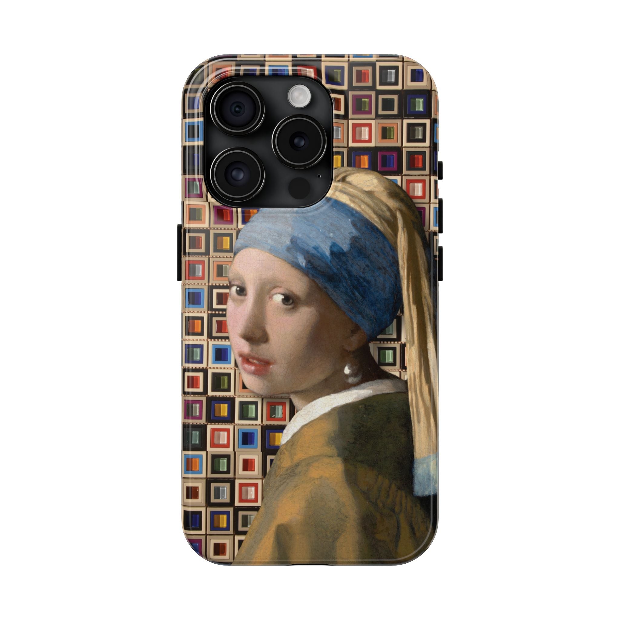 Girl with a Pearl Earring Collage iPhone Case