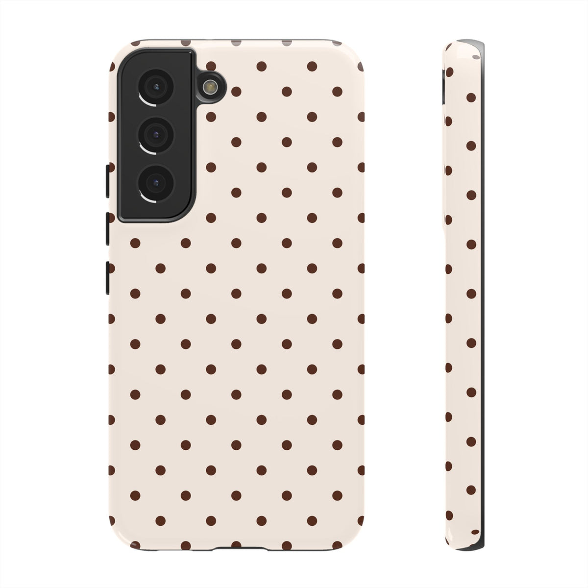 Vanilla Bean | Brown & Ivory Polka Dot Galaxy Case