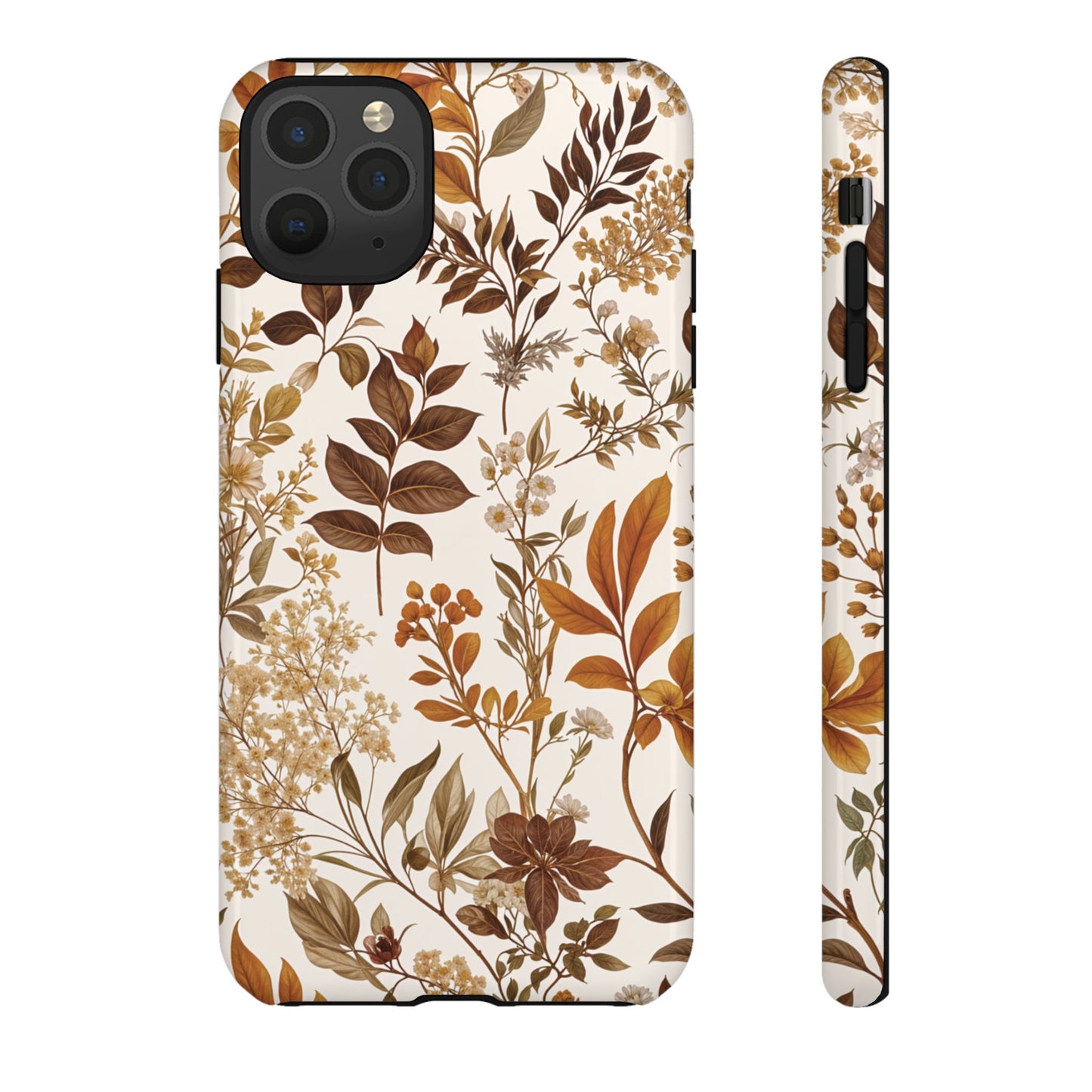 Funda para iPhone con motivos florales y botánicos otoñales