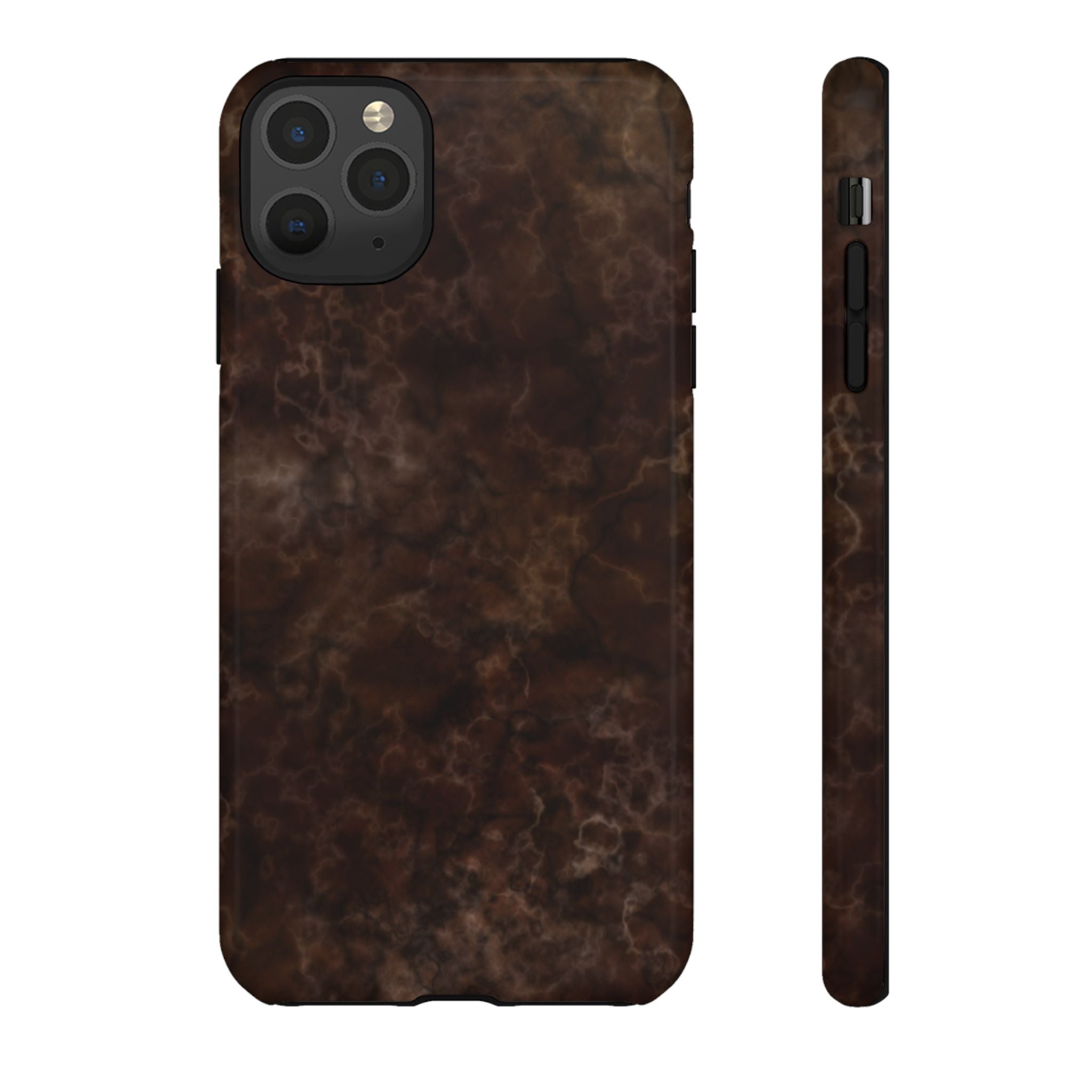 Espresso Brown Marbled iPhone Case