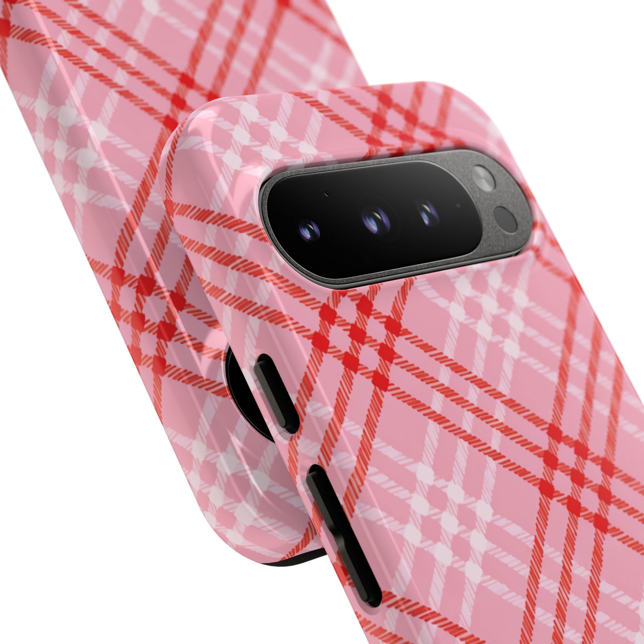 Chanelle Pink Plaid Pixel Case