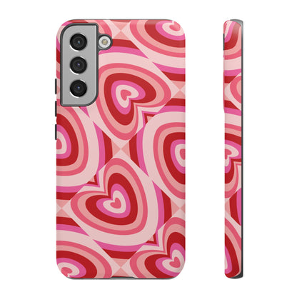 Hearts Squared | Pink Retro Heart Case