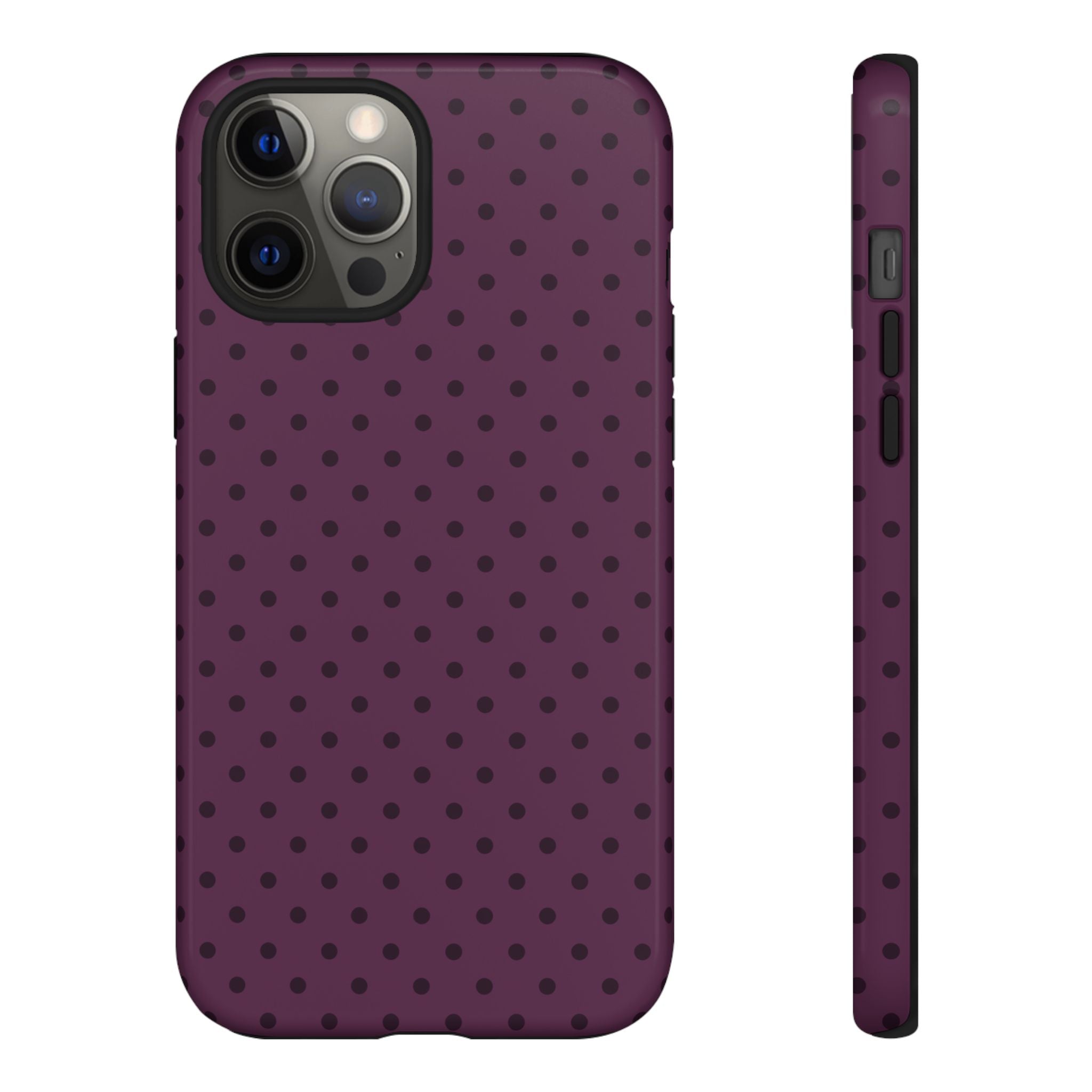 Plum Mood | Polka Dot iPhone Case