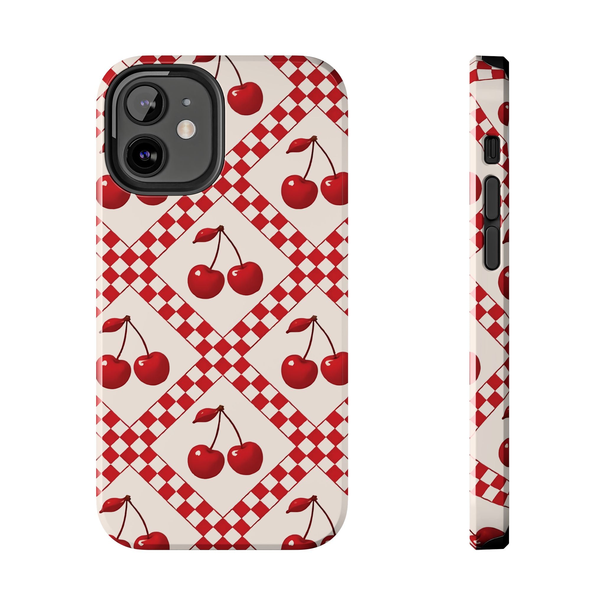 Cherry Check iPhone Case