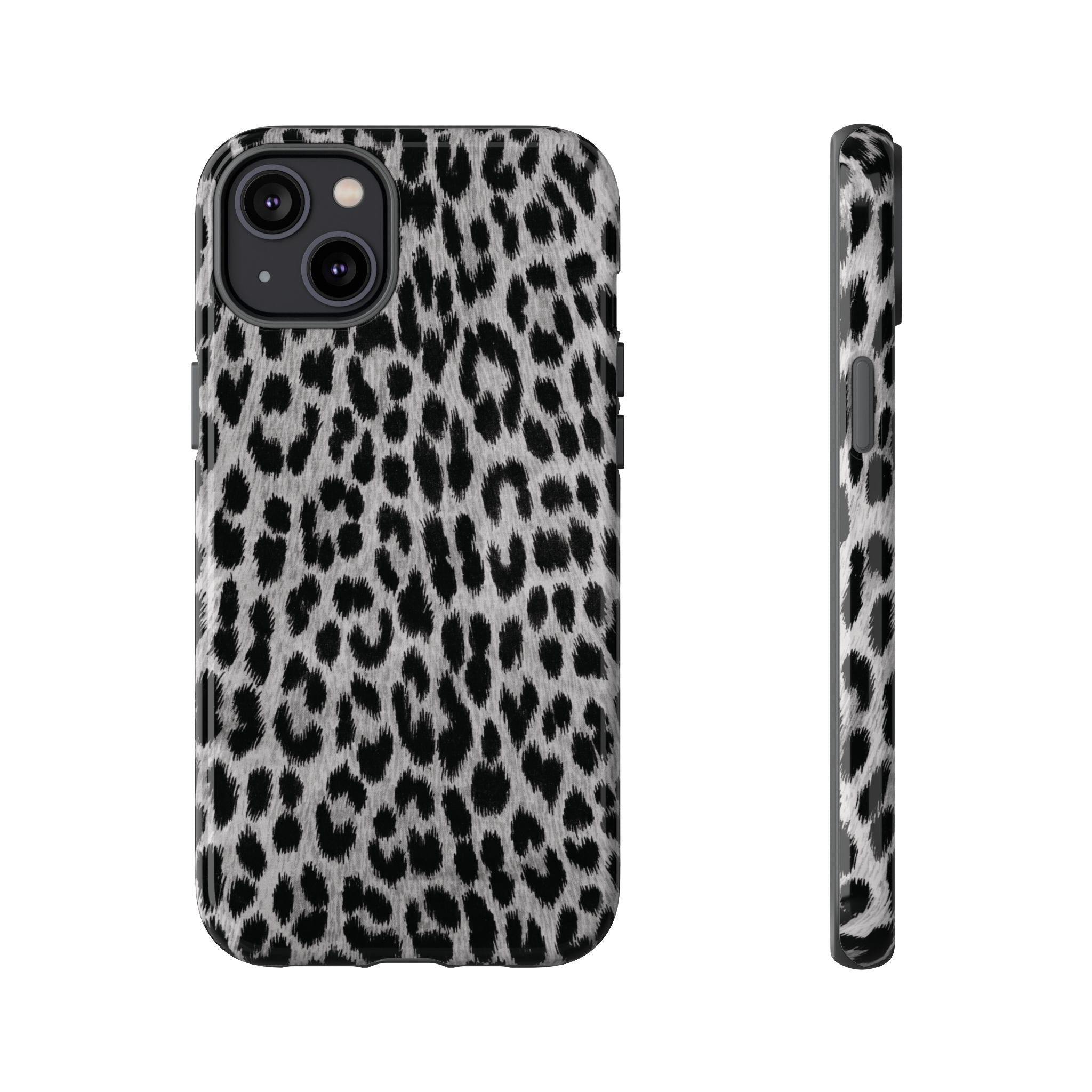 Funda para iPhone con estampado de leopardo gris | Trendsetter