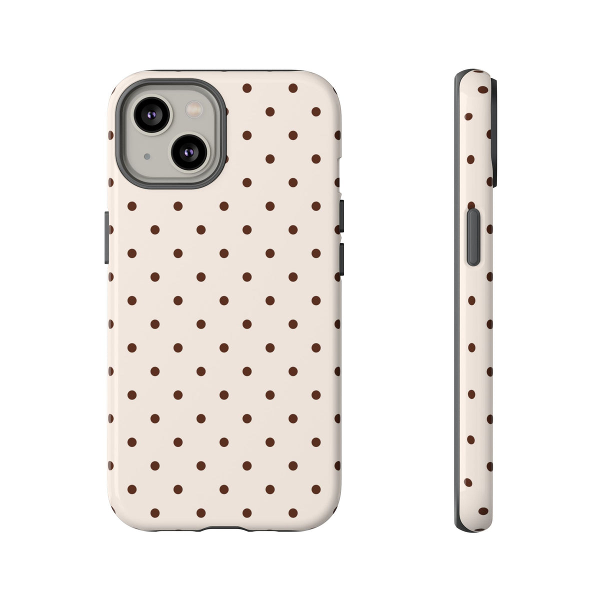 Vanilla Bean | Brown Polka Dot iPhone Case