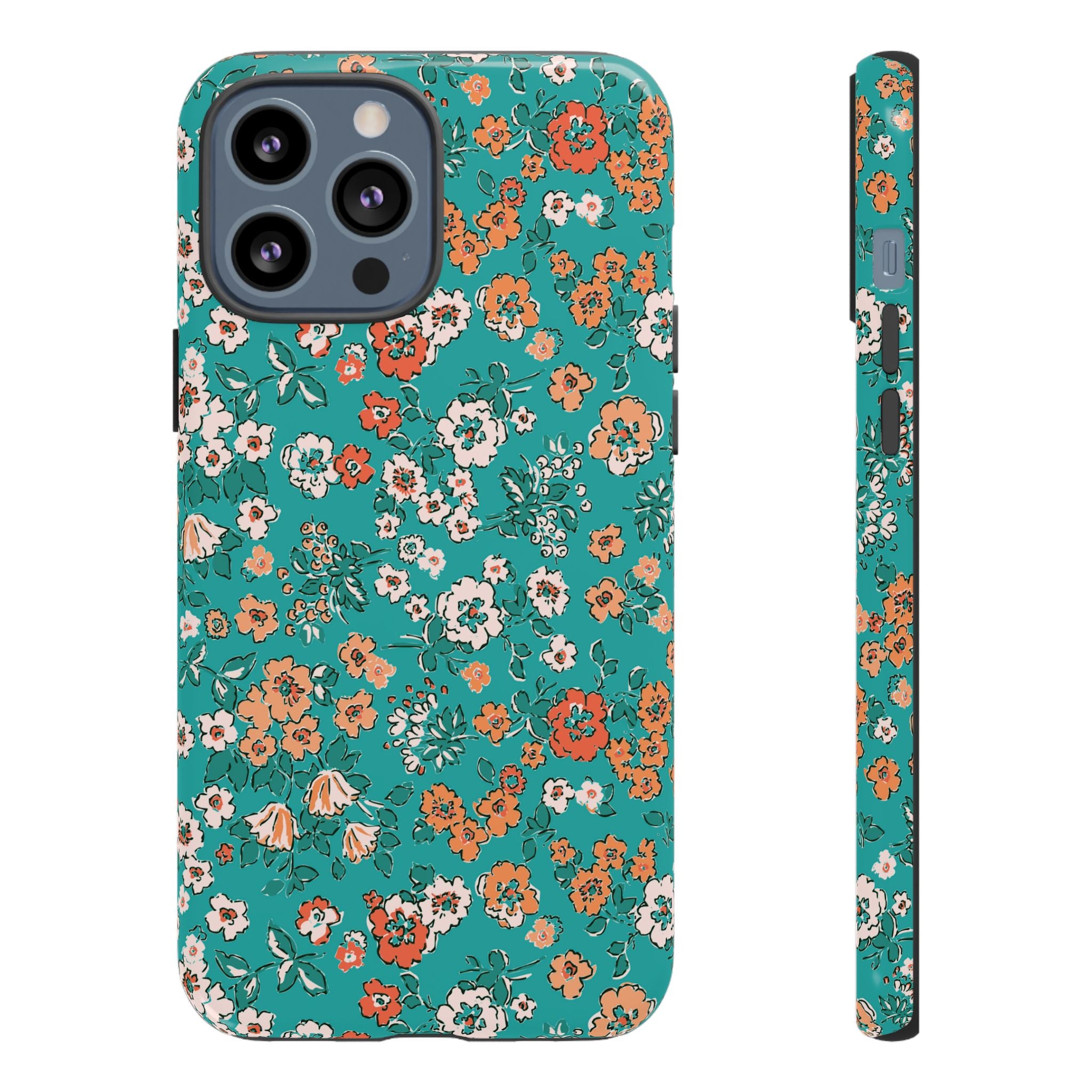 Coque iPhone à motif floral | Teal Garden