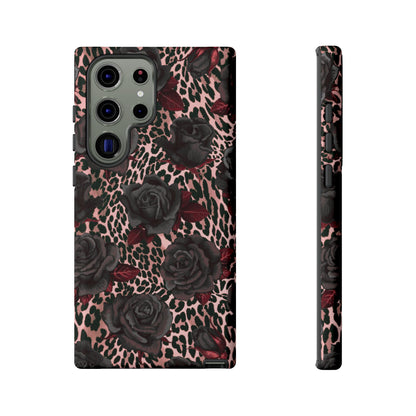 Midnight Rose | Pink Leopard Floral Case