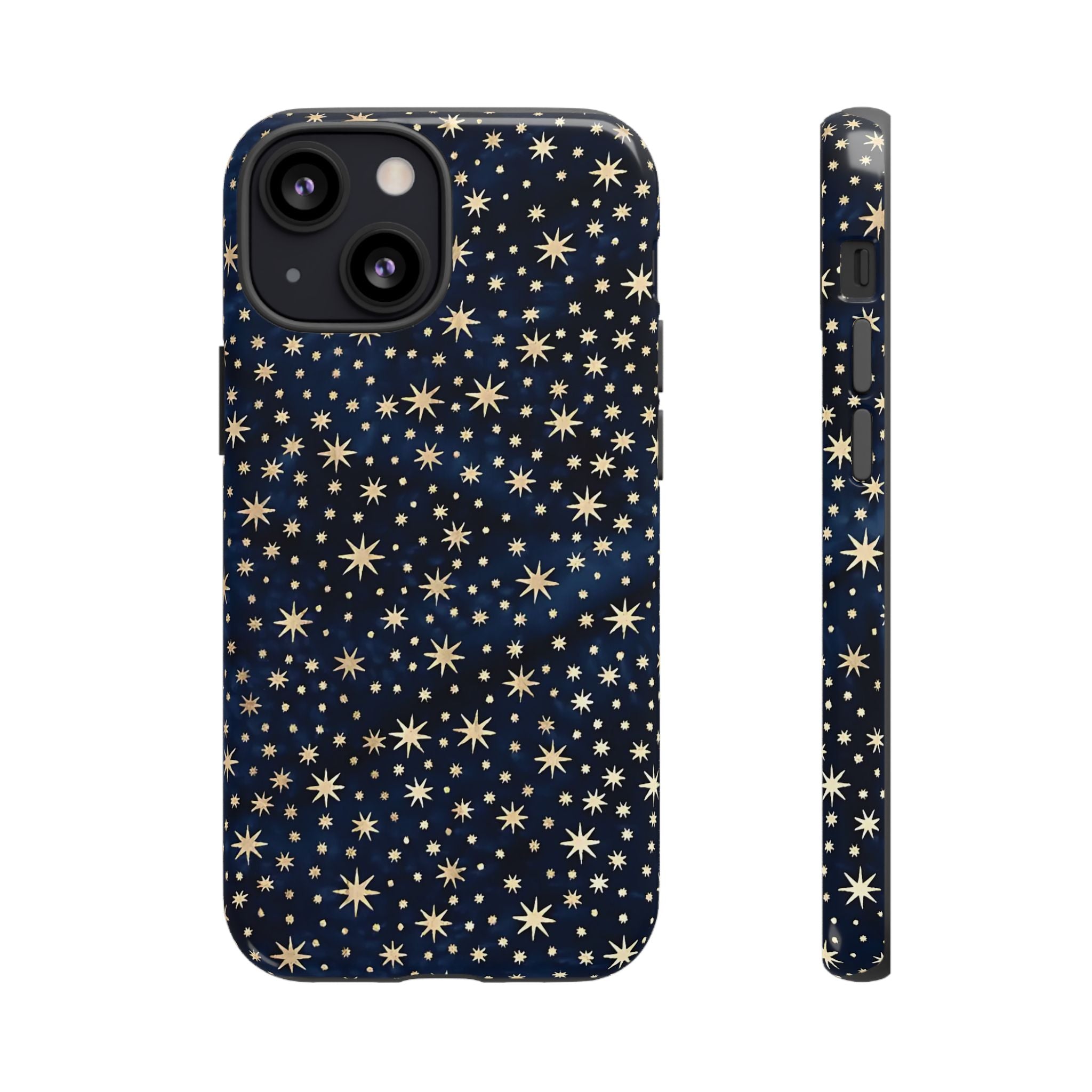 Coque rigide pour iPhone à motif ciel nocturne | ciel étoilé bleu