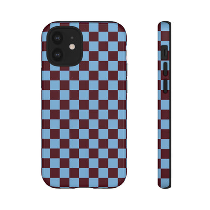 Checked Out | Blue & Brown Checkerboard Case