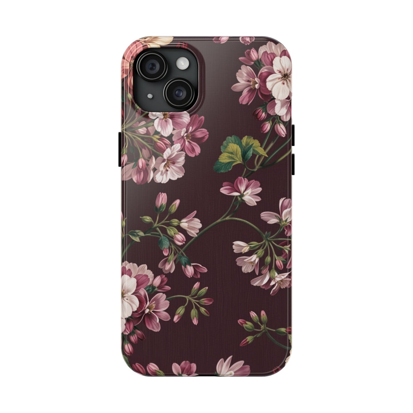 Flower Glam | Brown Floral iPhone Case