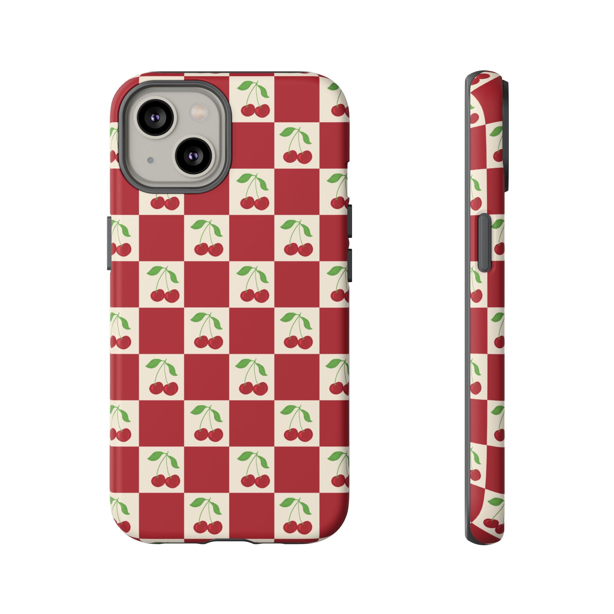 Cherry Check Phone Case