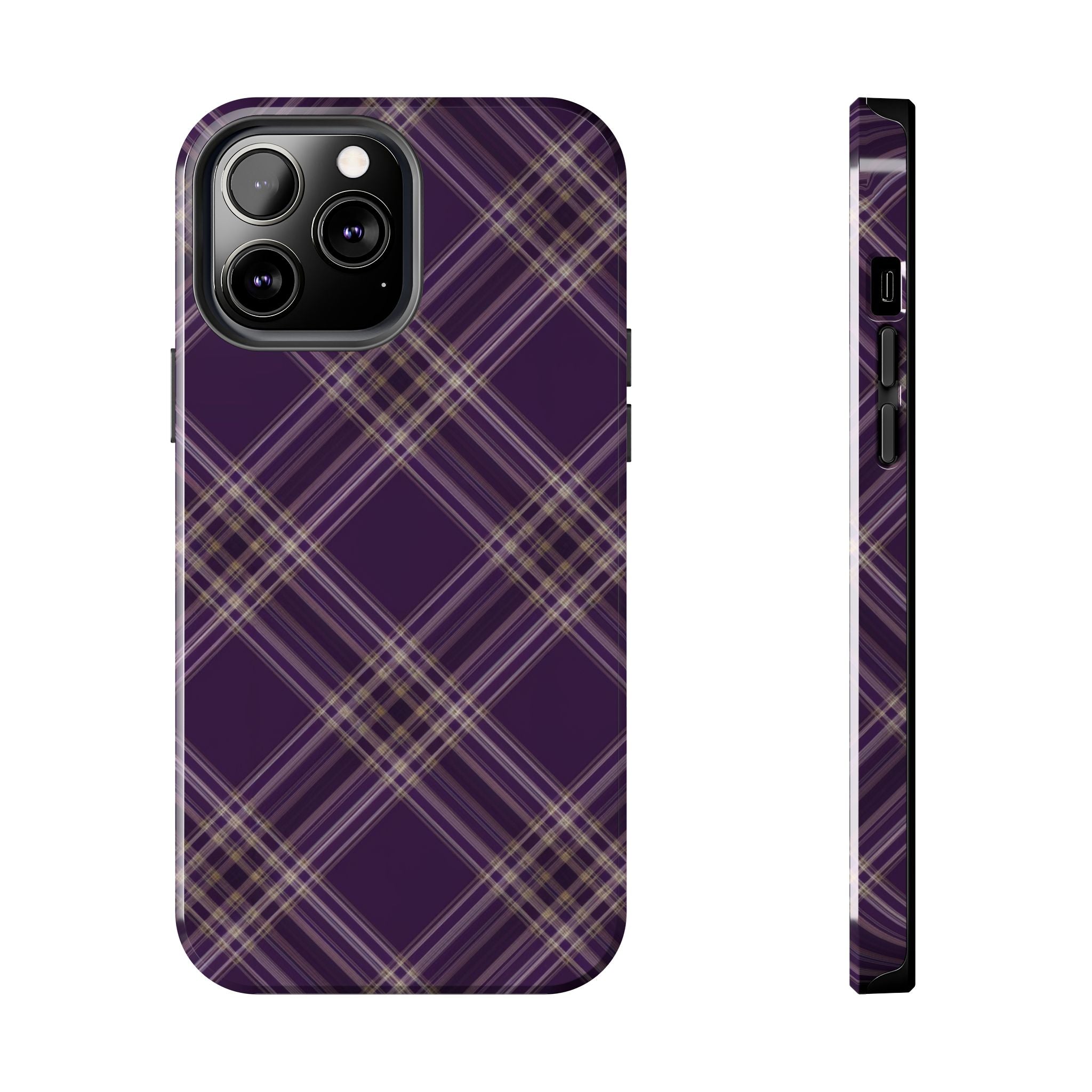 Plaid Prune | Coque iPhone Rétro