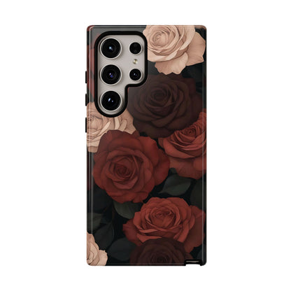 Roses | Étui Galaxy à motif floral marron