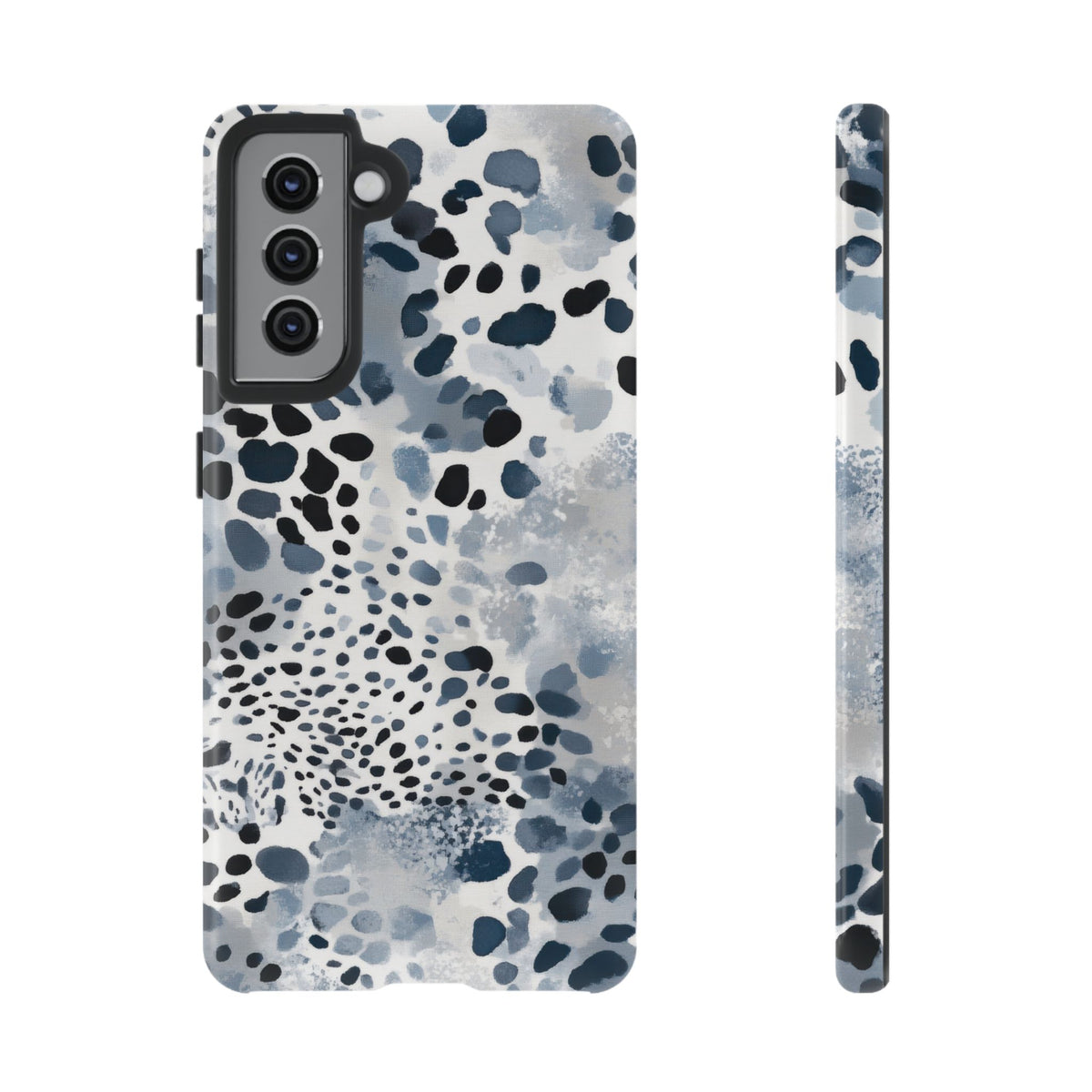 Spotted in Blue | Abstract Animal Print Galaxy Case