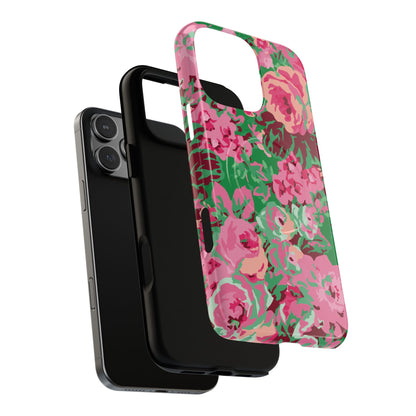 Everything's Rosy | Green & Pink Floral MagSafe Case