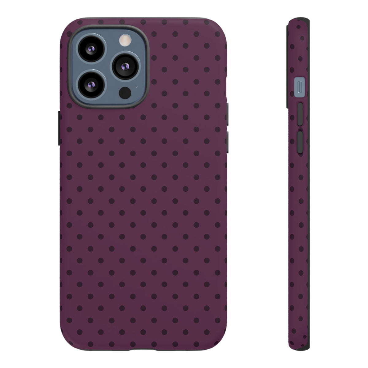 Plum Mood | Polka Dot iPhone Case