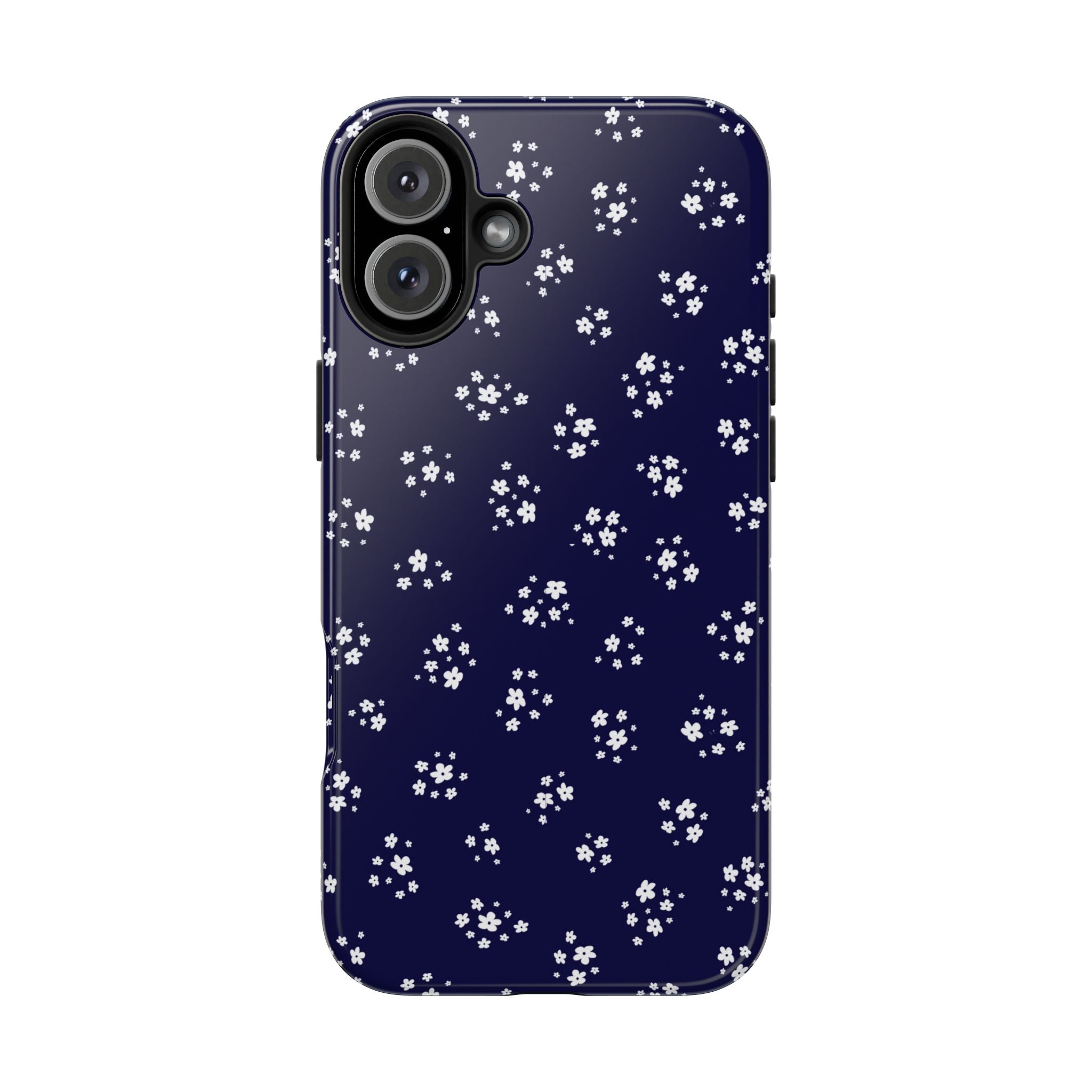 Navy Blooms Floral iPhone Case