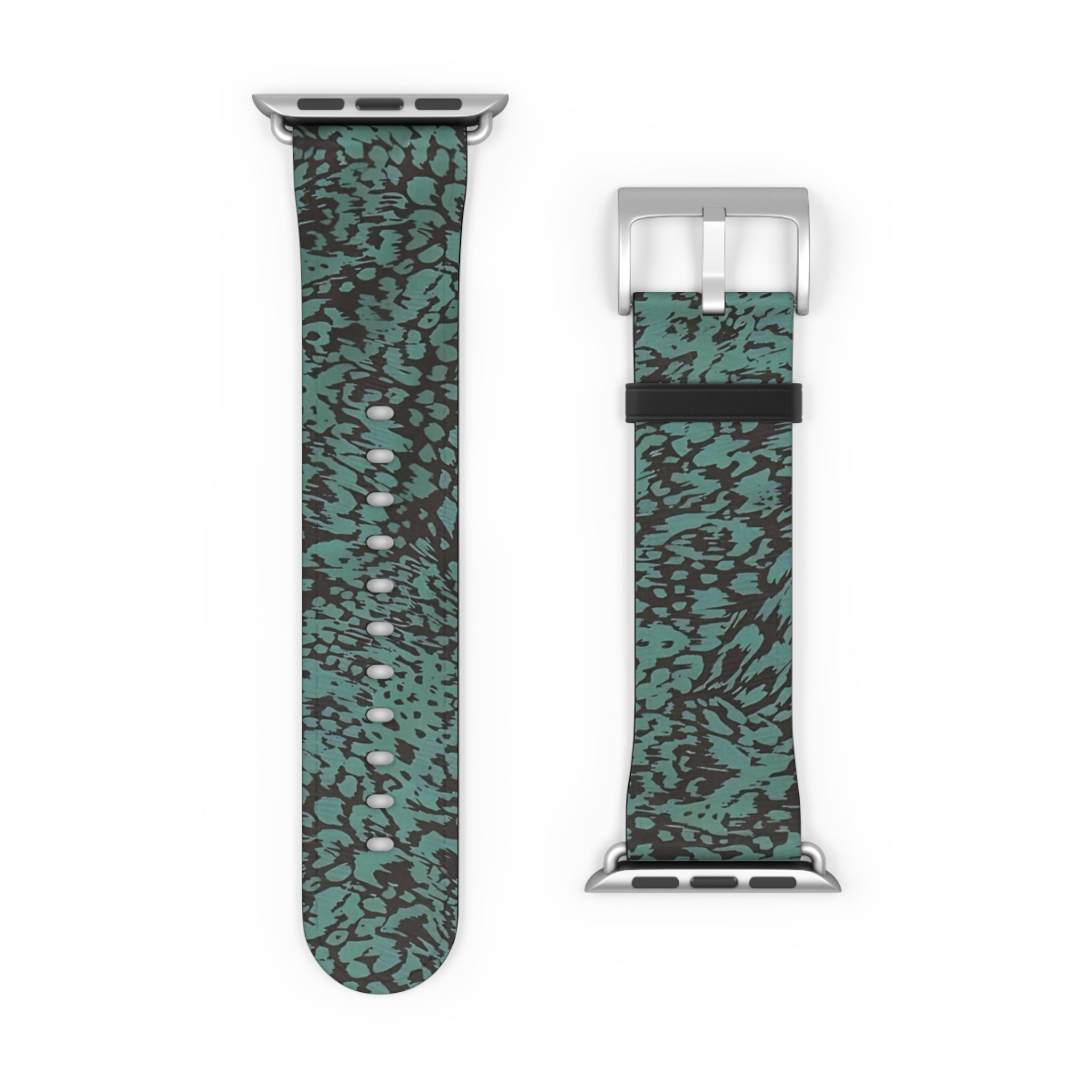 Blue Leopard Print Apple Watch Band