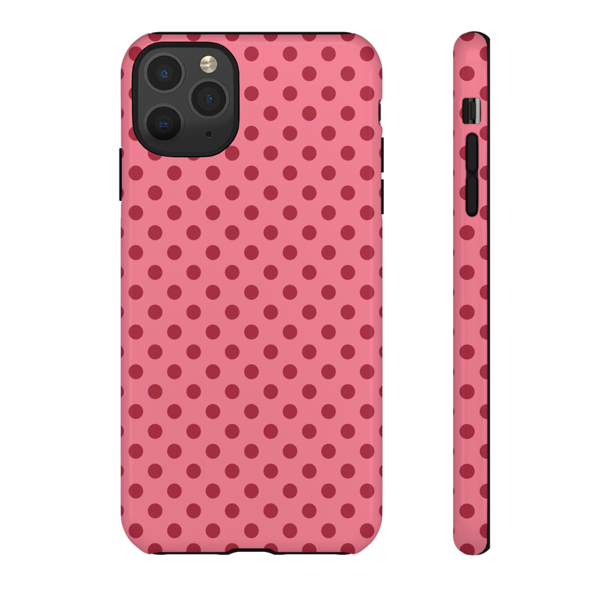Berry Kiss Polka Dot iPhone Case