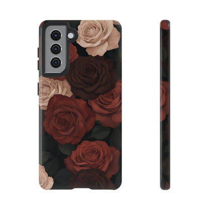 Roses | Étui Galaxy à motif floral marron