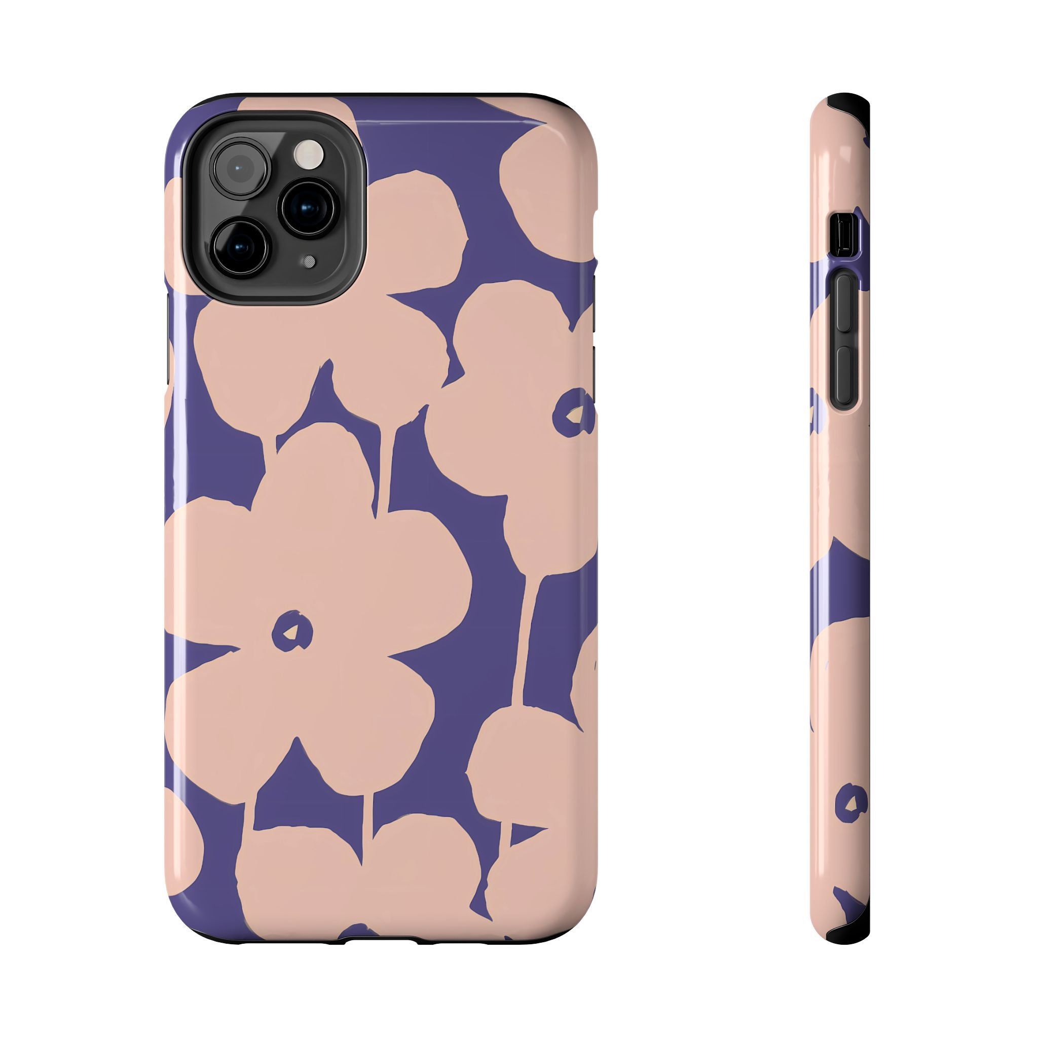 Blooms | Funda para iPhone con estampado floral morado