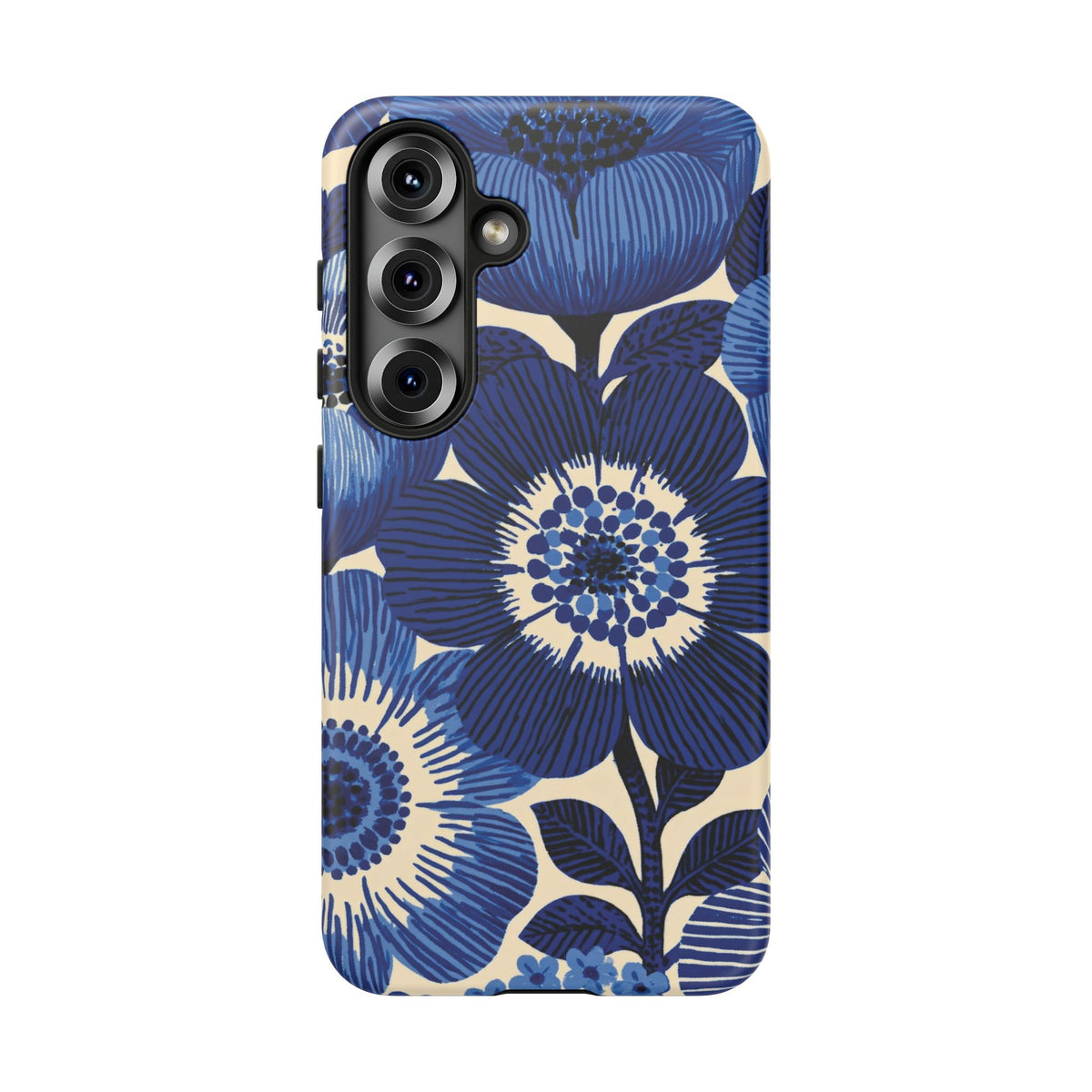 Bloom Bliss | Bold Blue Floral Galaxy Case