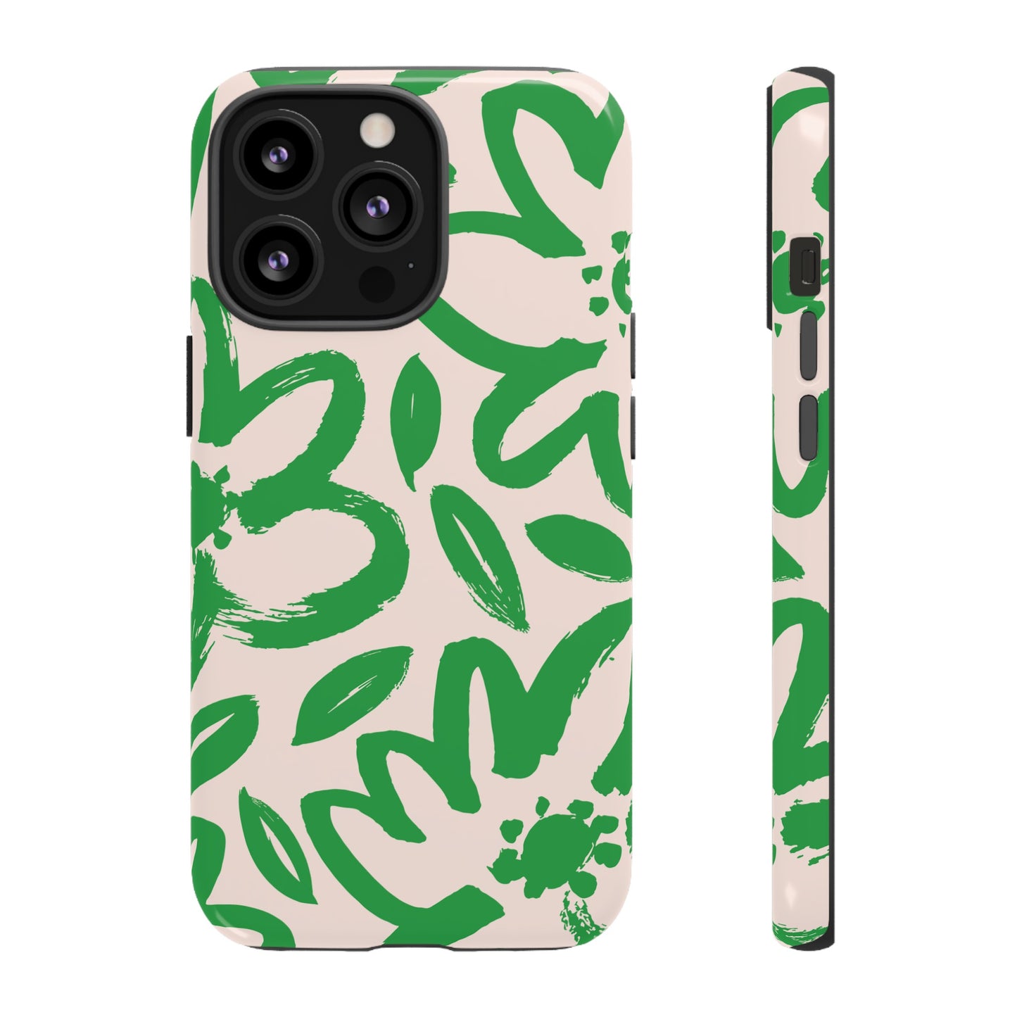 Happy | Green Modern Floral Case