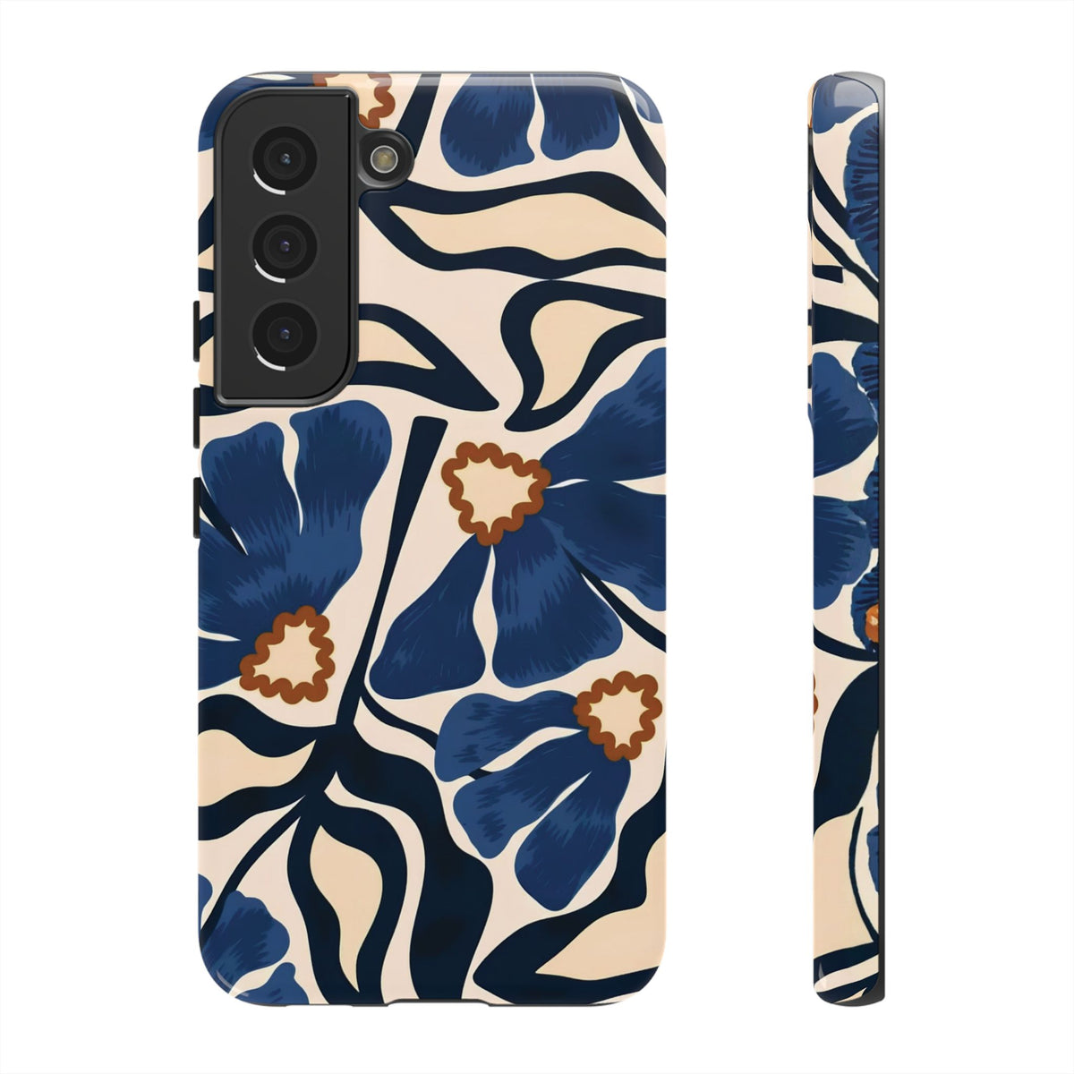 Blue Note | Abstract Blue Floral Samsung Galaxy Case