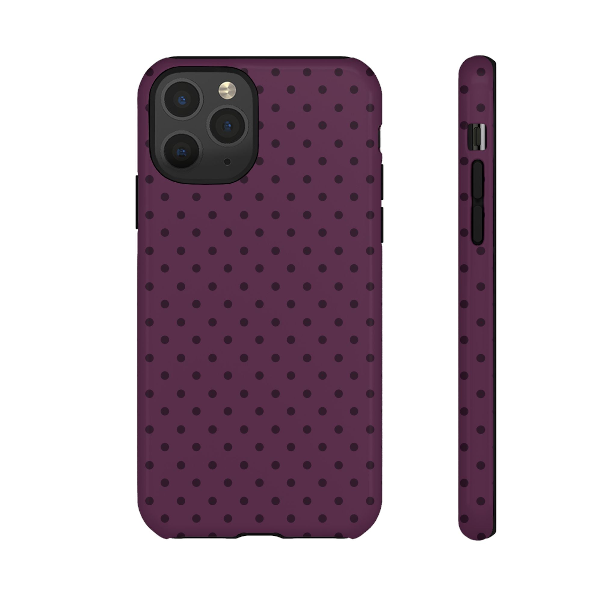 Plum Mood | Polka Dot iPhone Case