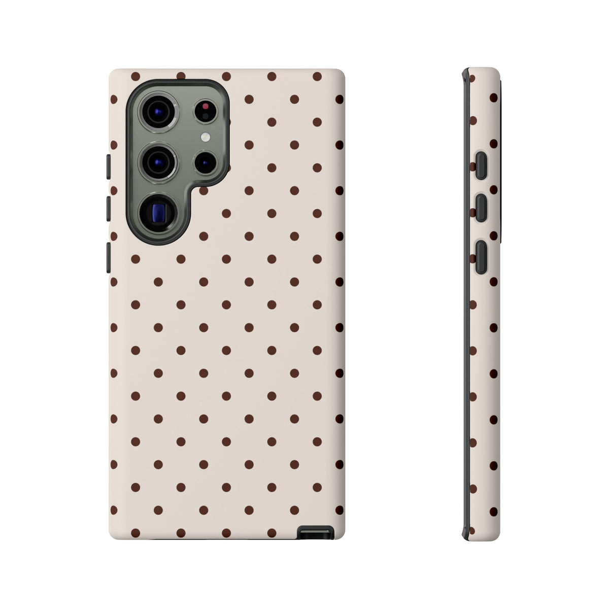 Vanilla Bean | Brown & Ivory Polka Dot Galaxy Case