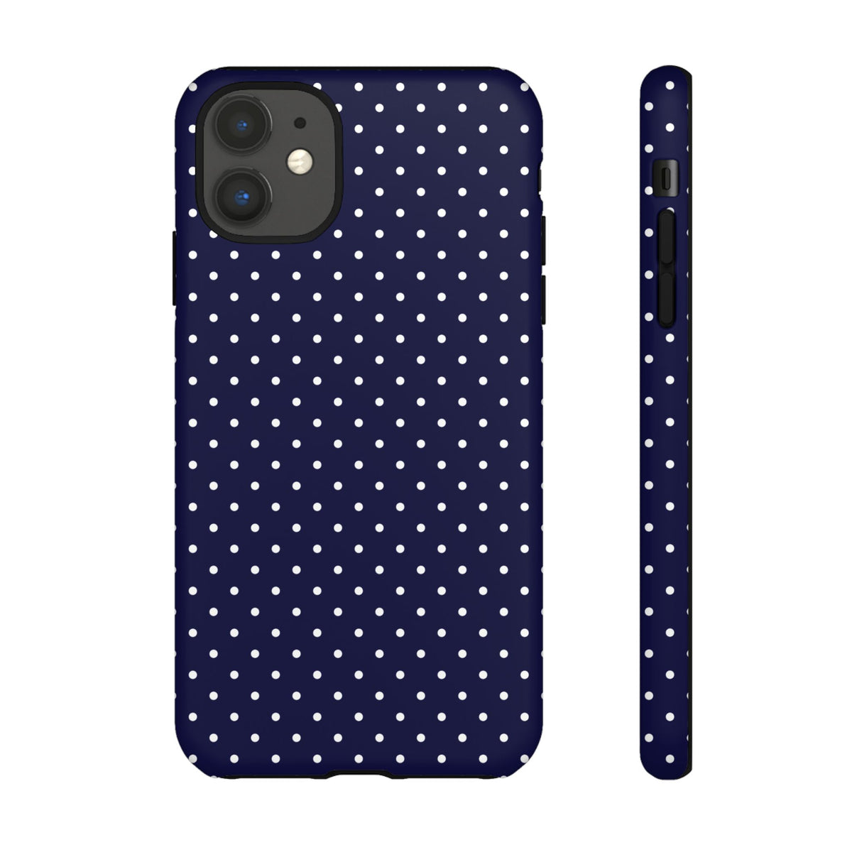 Dotty Chic | Navy Polka Dot iPhone Case