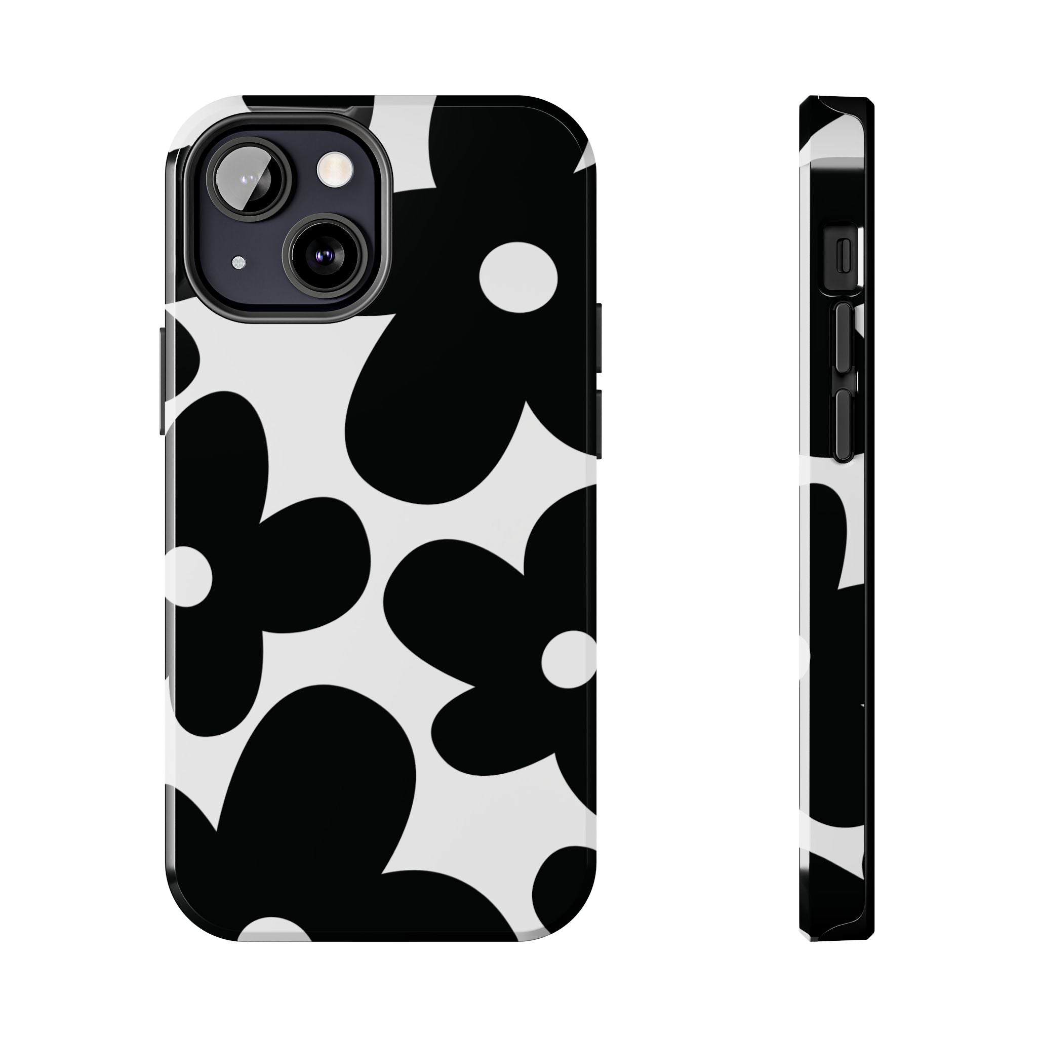 Y2K Daisy Black Flower iPhone Case
