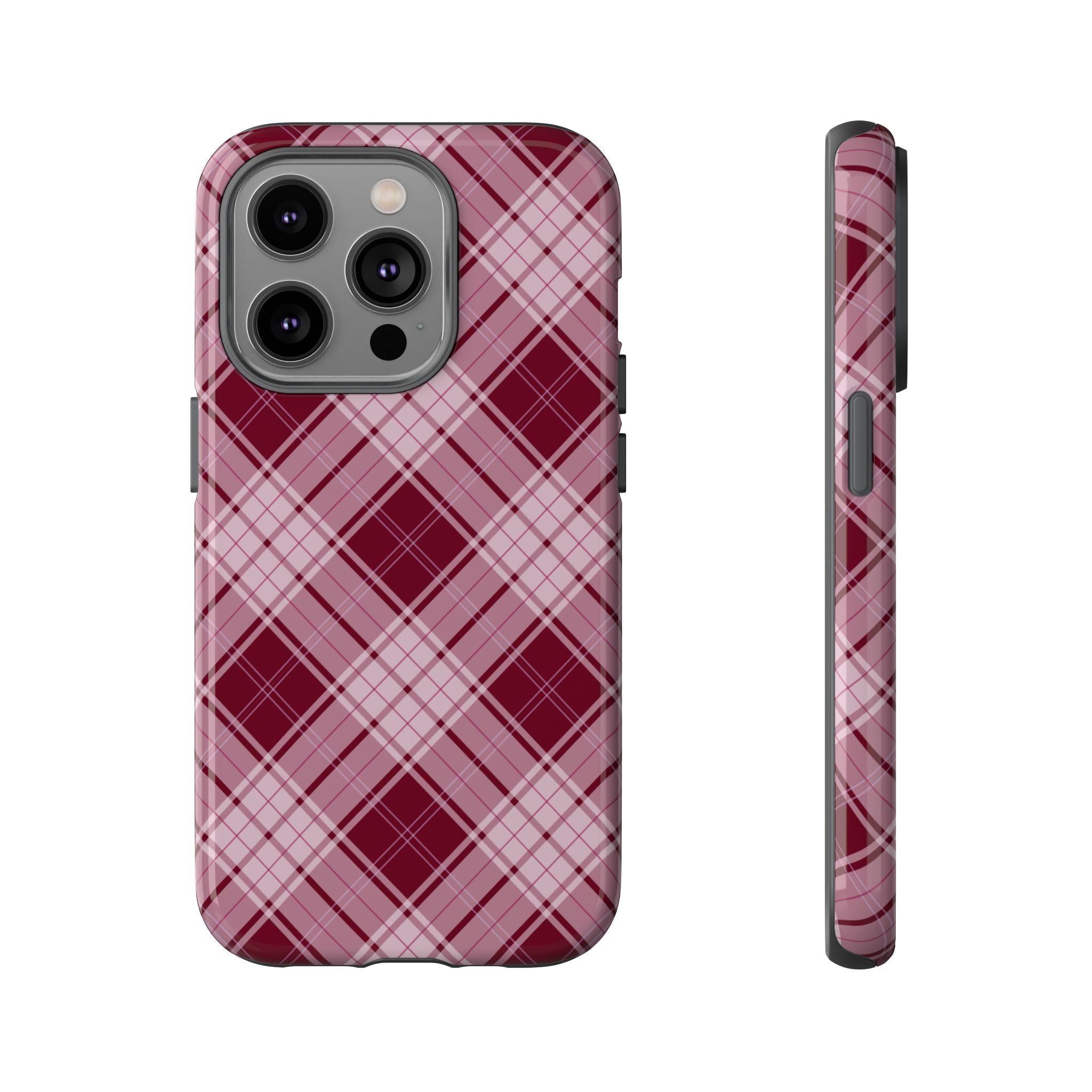 Berry Cute | Plaid iPhone Case