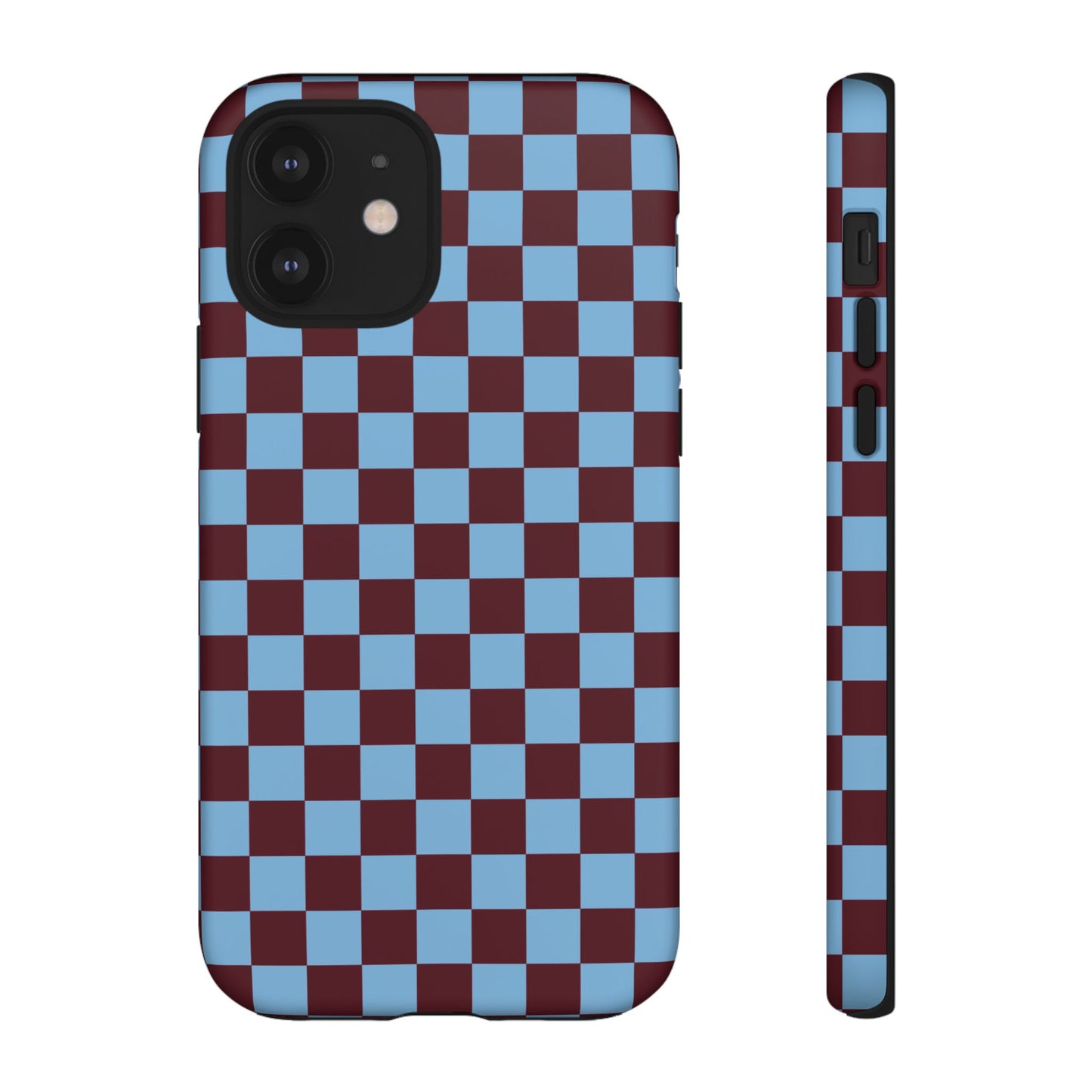 Checked Out | Blue & Brown Checkerboard Case