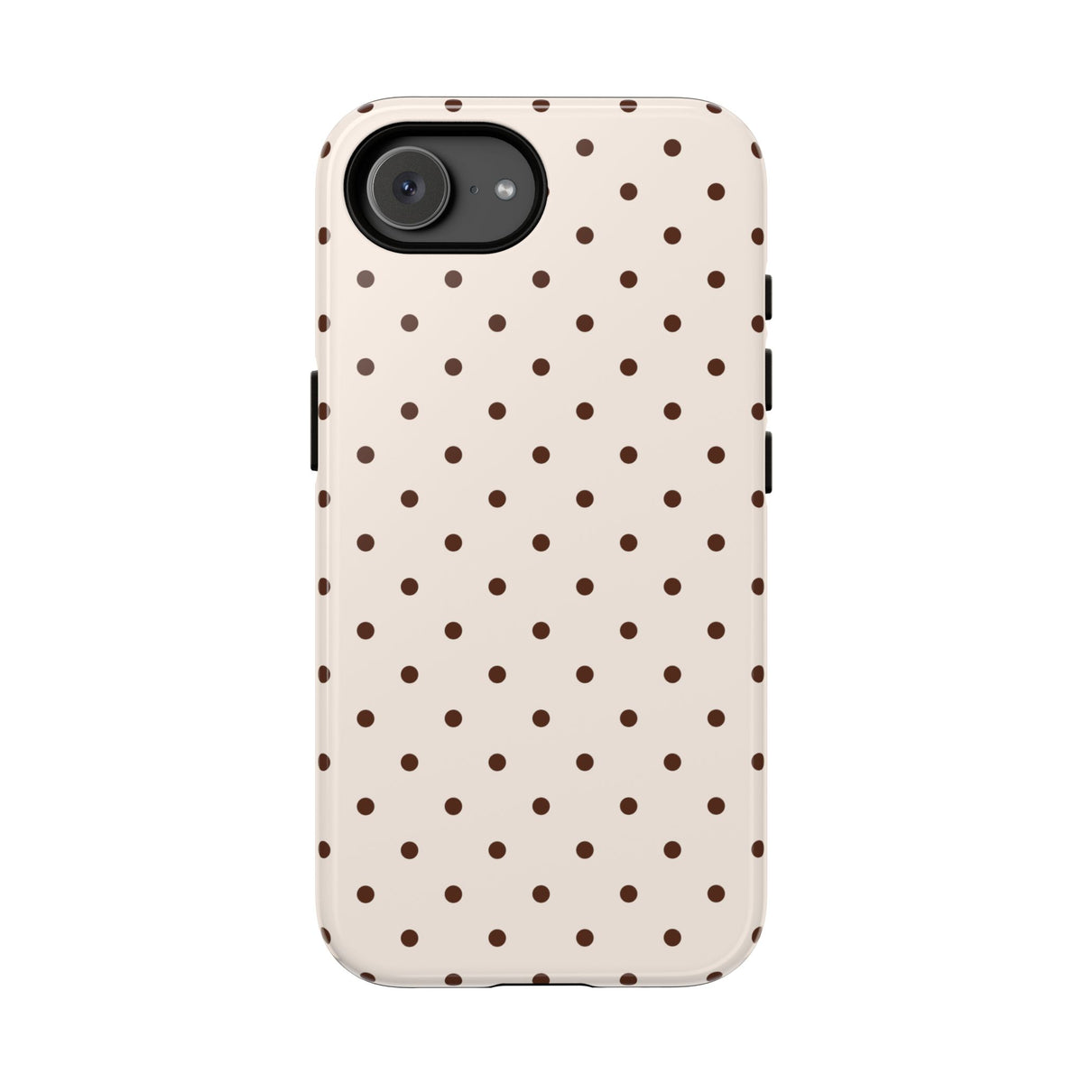 Vanilla Bean | Brown Polka Dot iPhone Case