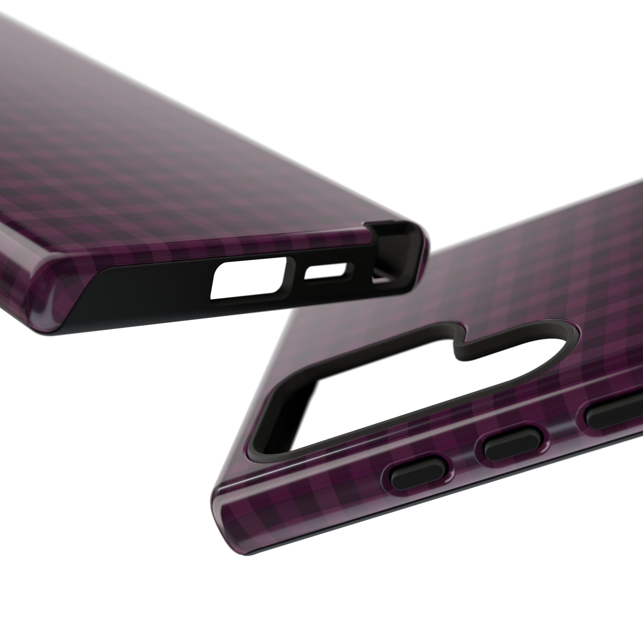 Plum Crush | Purple Plaid Galaxy Case