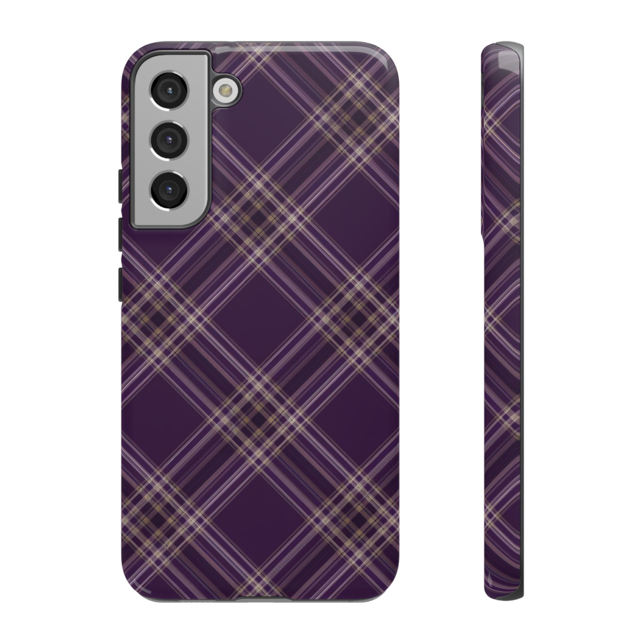 Plum Plaid Galaxy Case