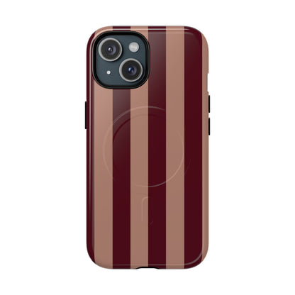 Tribeca | Burgundy Stripe MagSafe Case