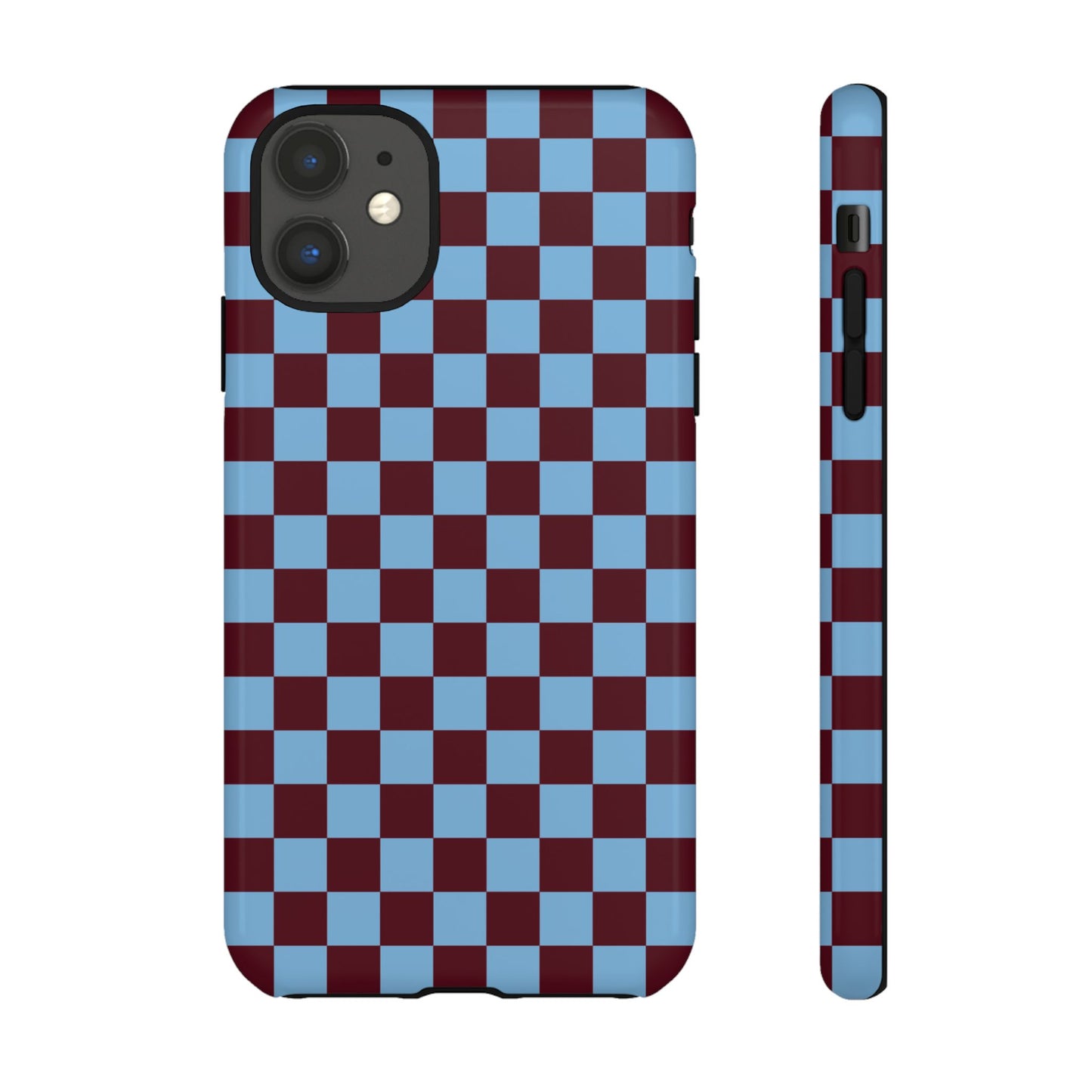 Desprotegido | Funda para iPhone con diseño de tablero de ajedrez retro