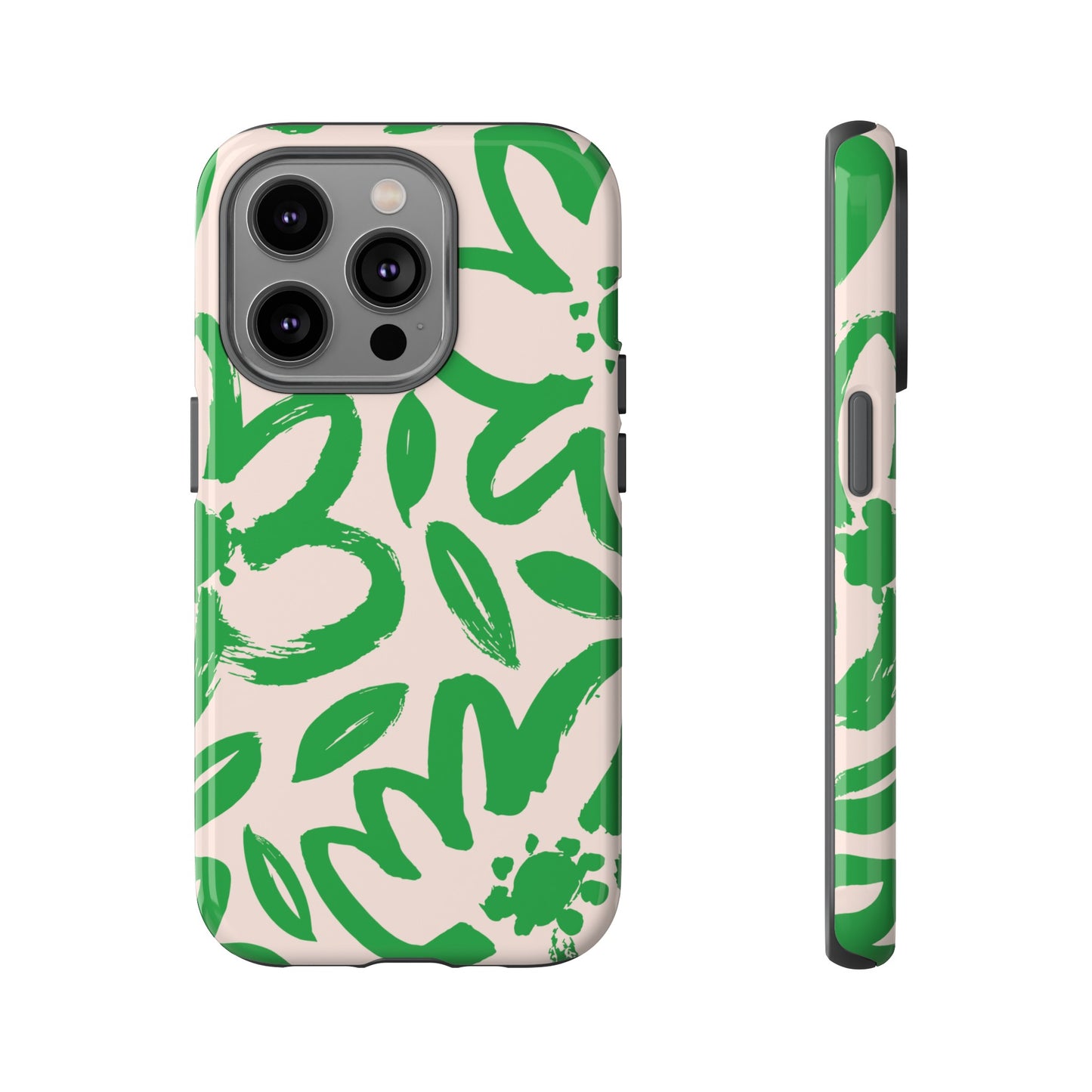 Happy | Green Modern Floral Case