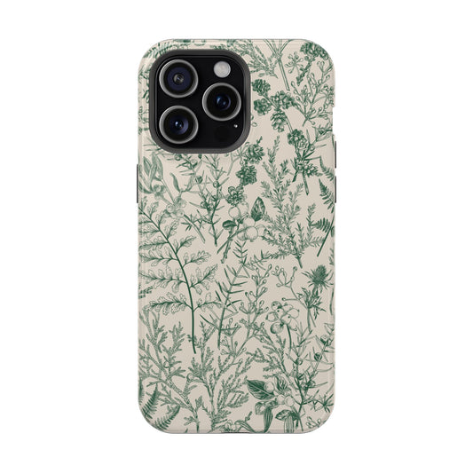 Sage Botanical | Green Floral MagSafe Case